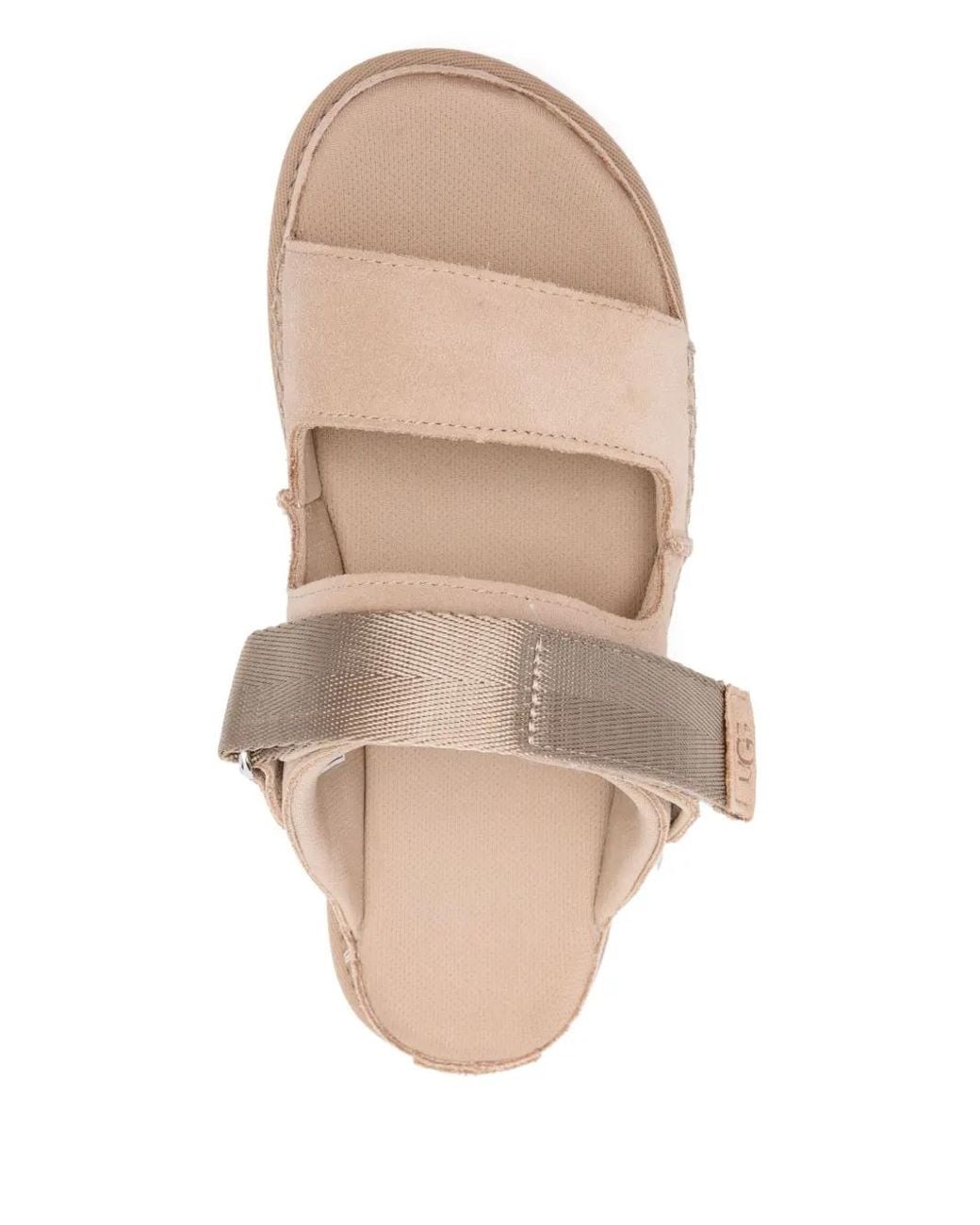 Ugg Natural Sand Leather Textile Sandals
