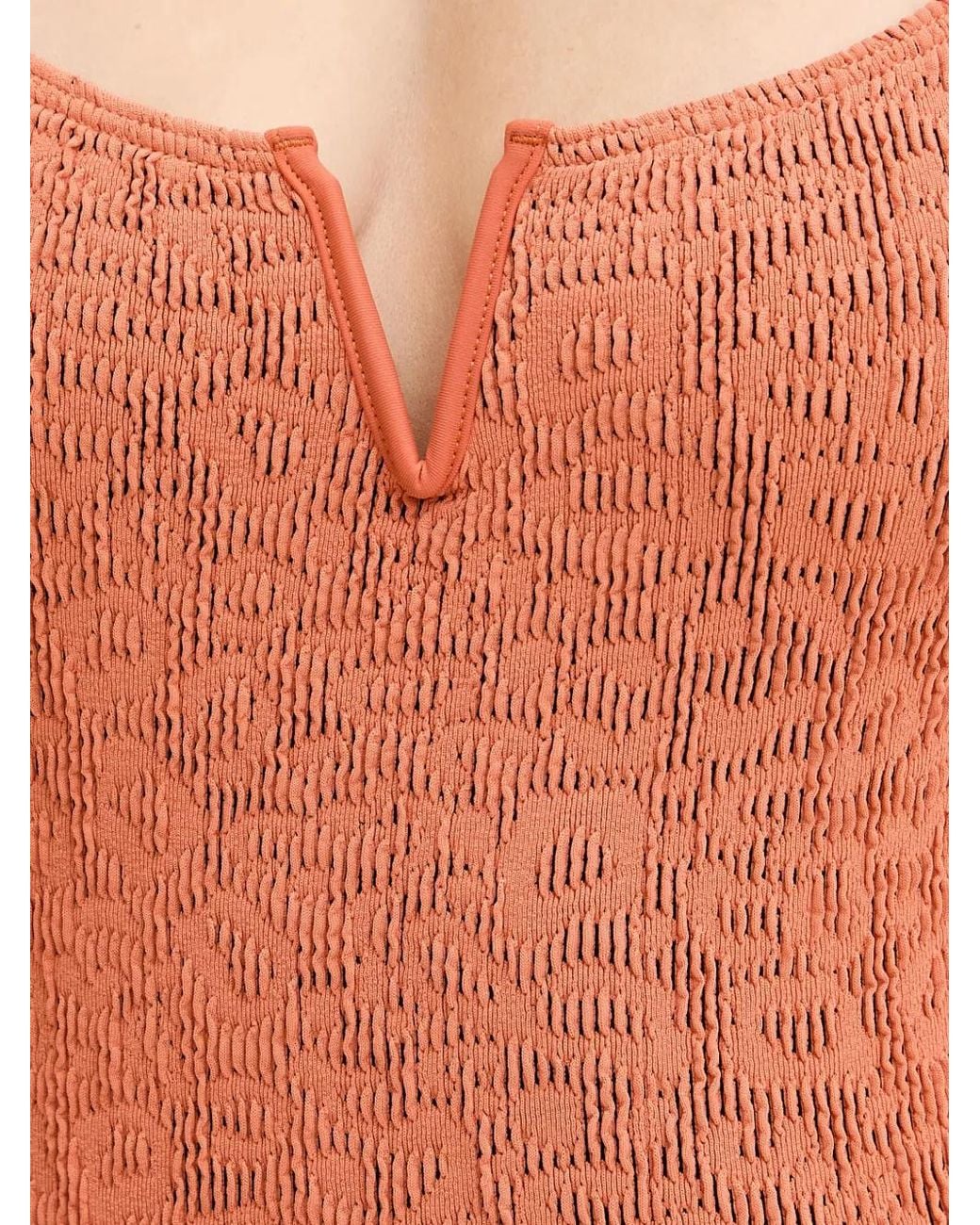 Bondeye Orange Maillot De Bain À Motif Léopard Et Effet Froissé