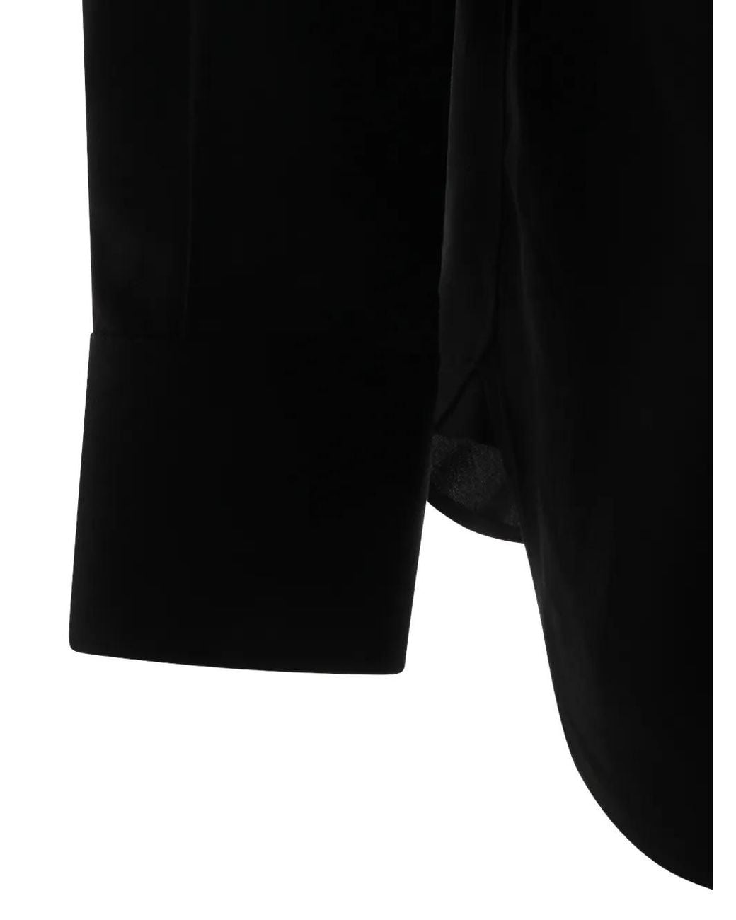 Tom Ford Black Drapy Twill Fluid Fit Shirt for men