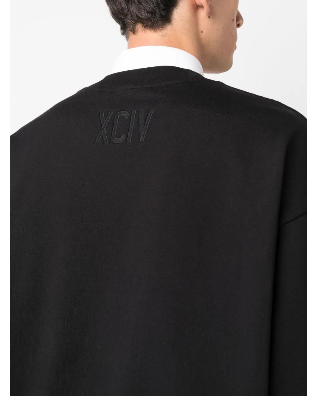 Gcds Black Sweatshirt With Logo for men