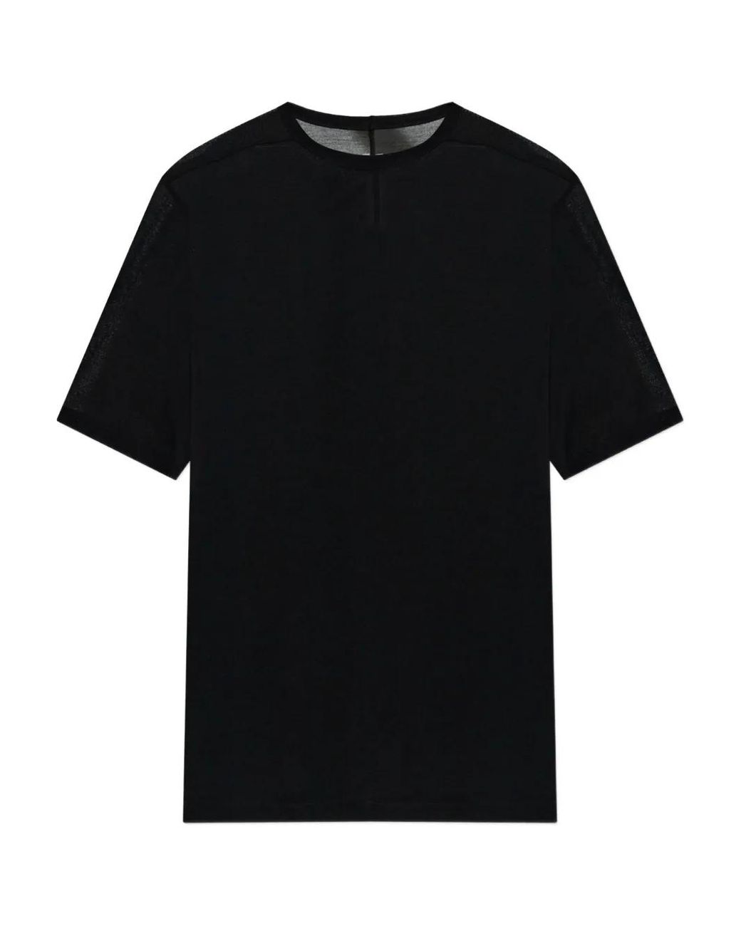 Rick Owens Black Shoulder-Seam T-Shirt for men