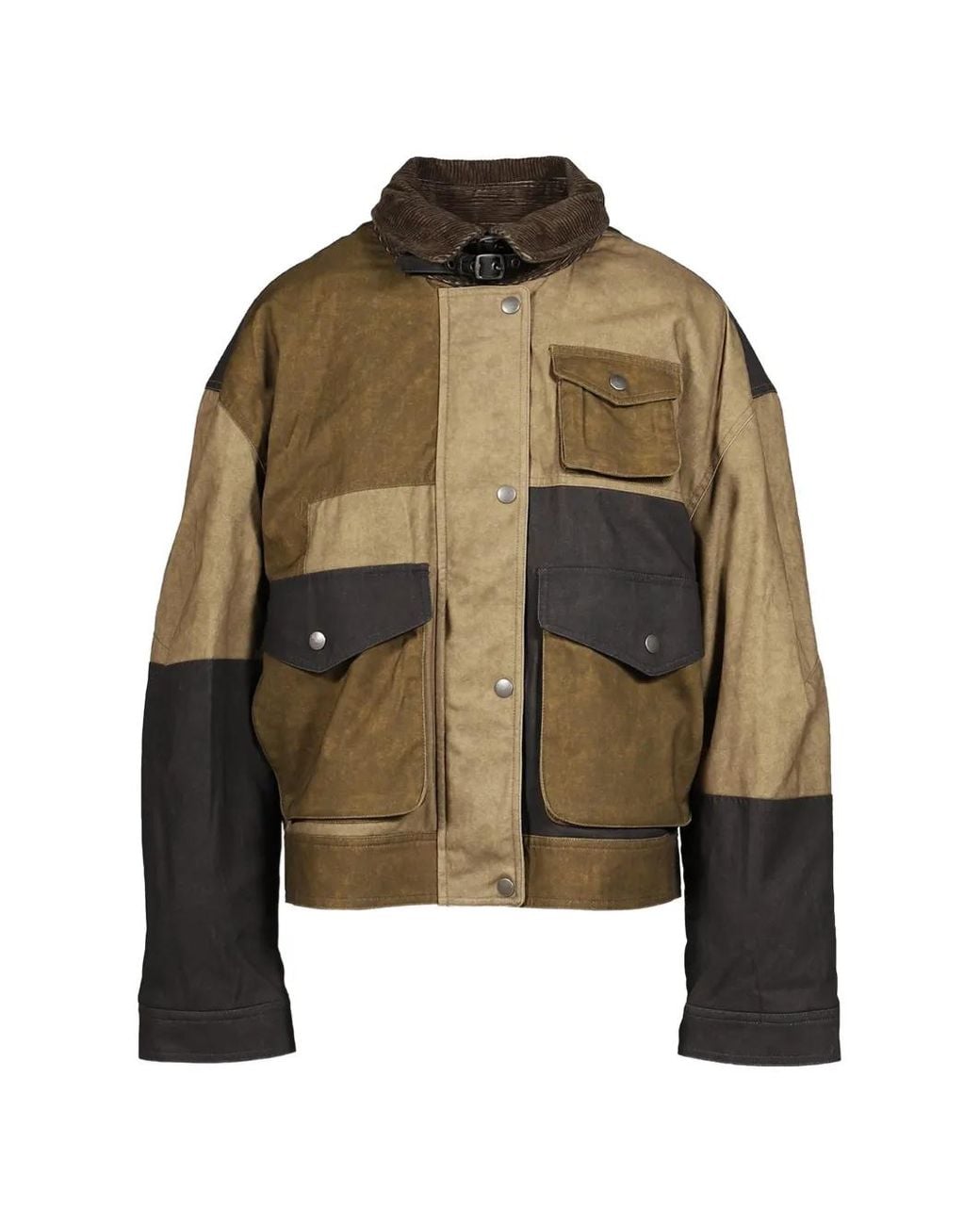 Isabel Marant Brown Risla Cotton Patchwork Jacket