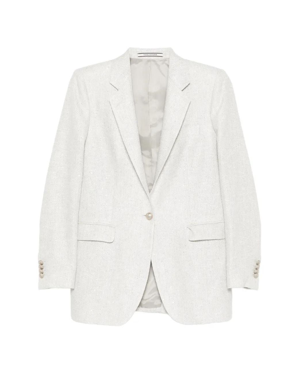 Blazer Con Bottoni di Tagliatore in White