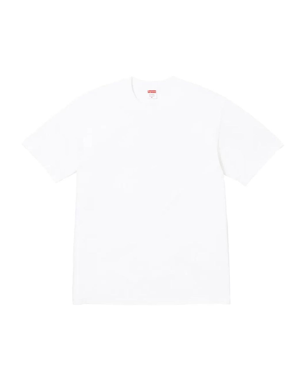 Supreme White Tape-Print T-Shirt for men