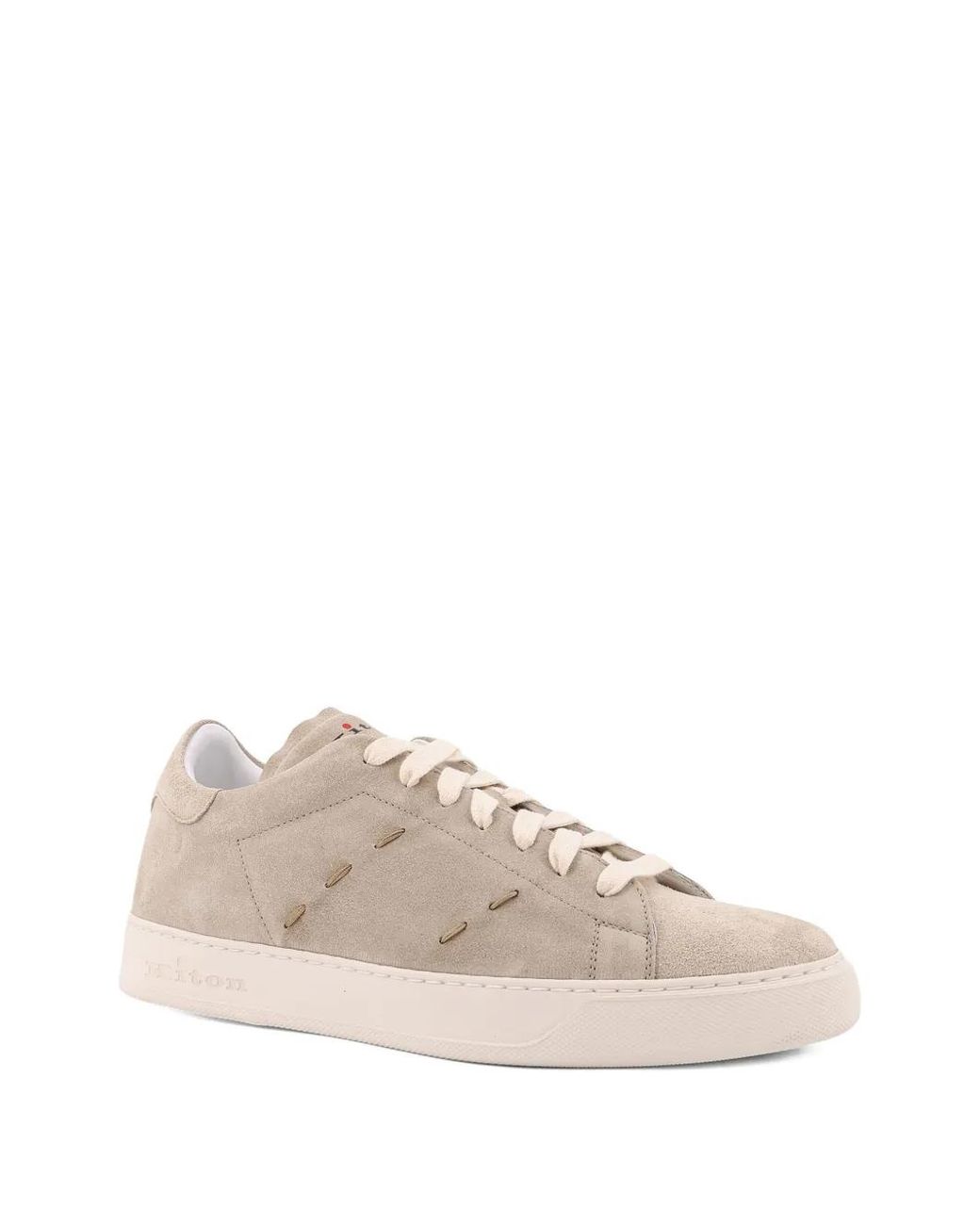 Kiton Pink Suede Sneakers for men