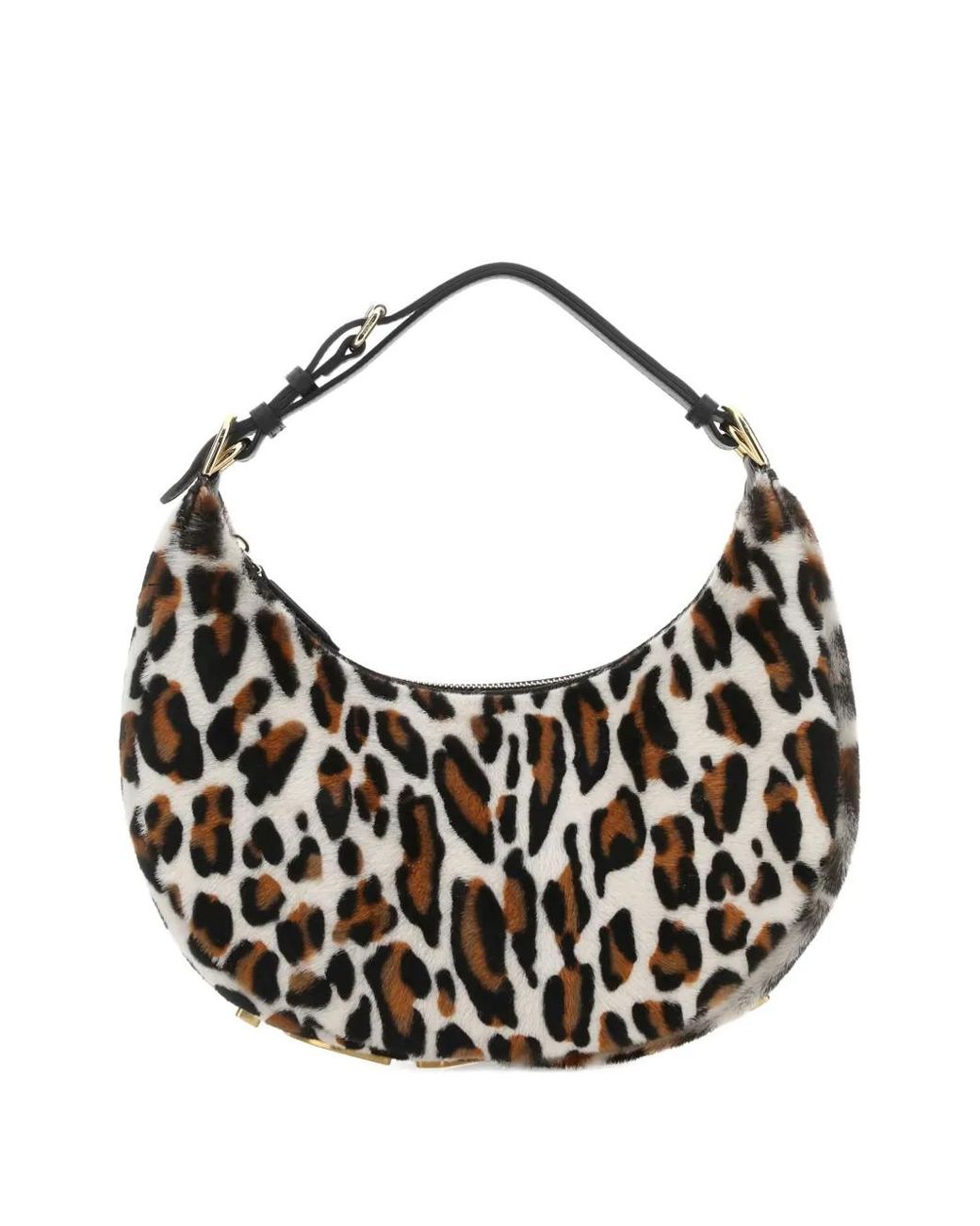 Borsa A Spalla Graphy Leopardata Piccola di Fendi in White