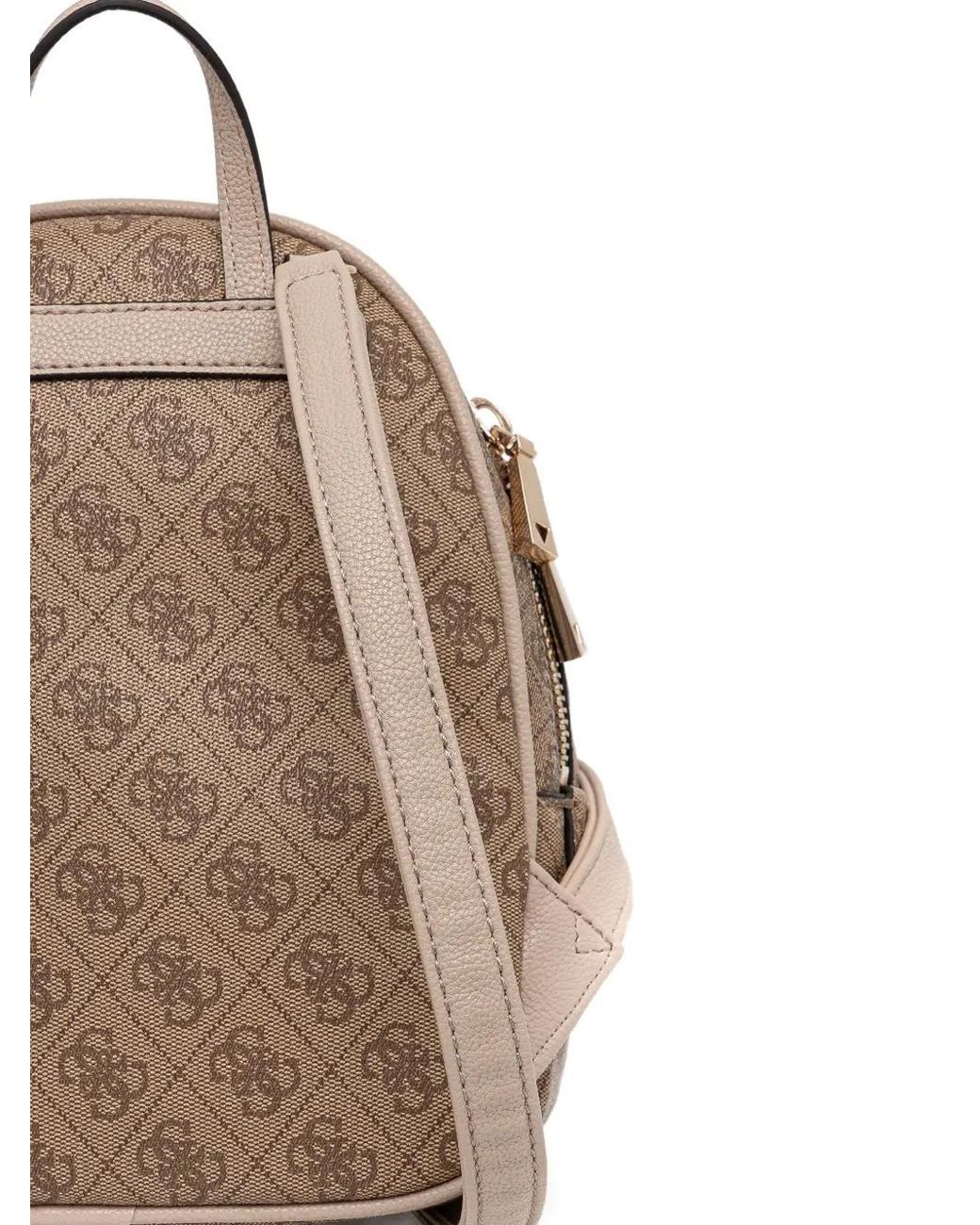 Guess Natural Rucksack Mit Monogrammmuster