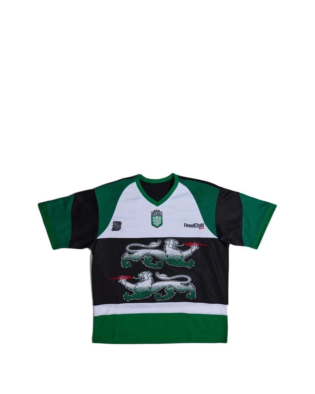 BIRTH OF ROYAL CHILD Green V-Neck T-Shirt for men