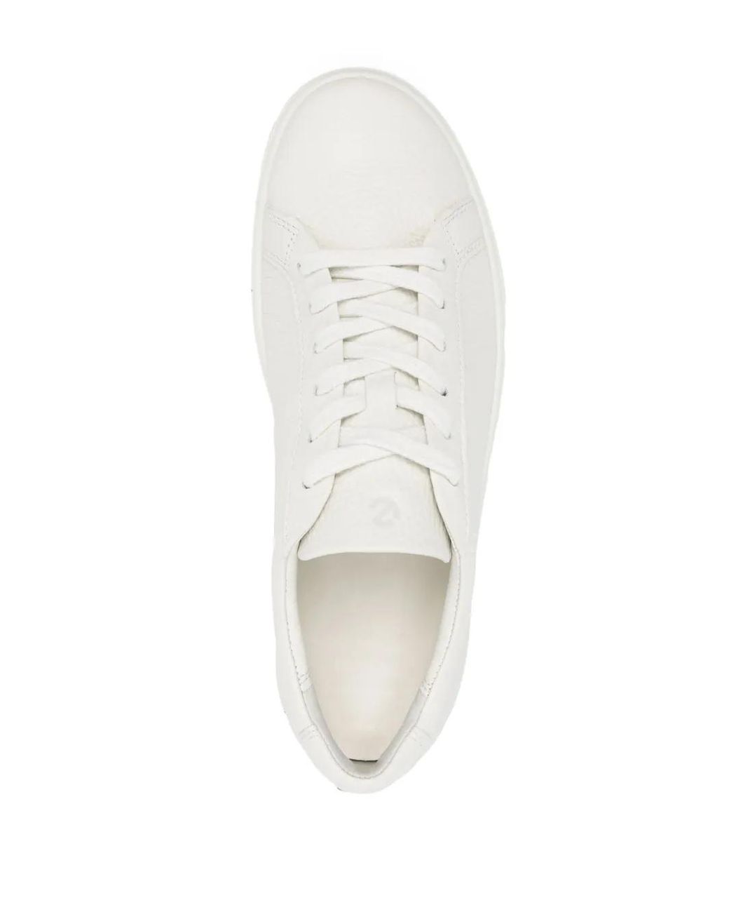 Ecco White Soft 60 Leather Sneakers