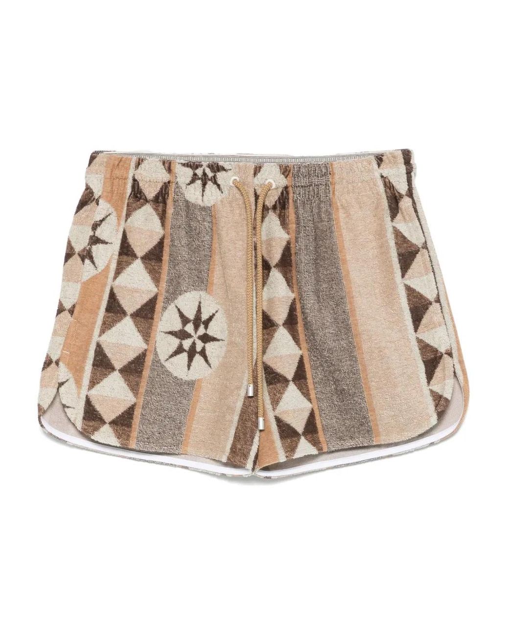 Loewe Natural Cotton Blend Jacquard Shorts