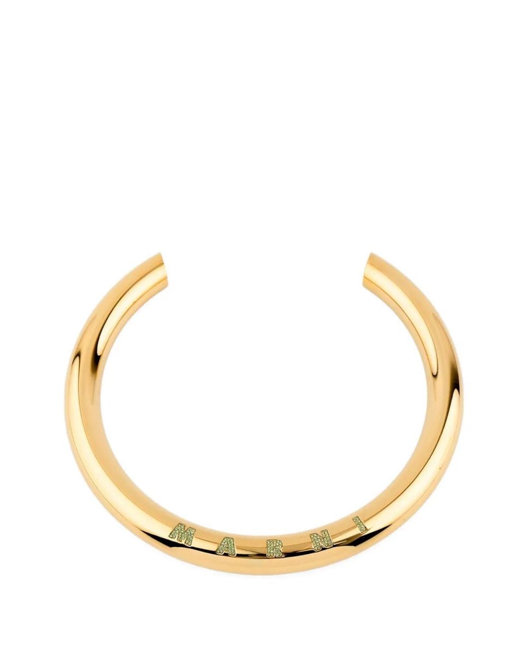 Marni Metallic Crystals Choker Necklace