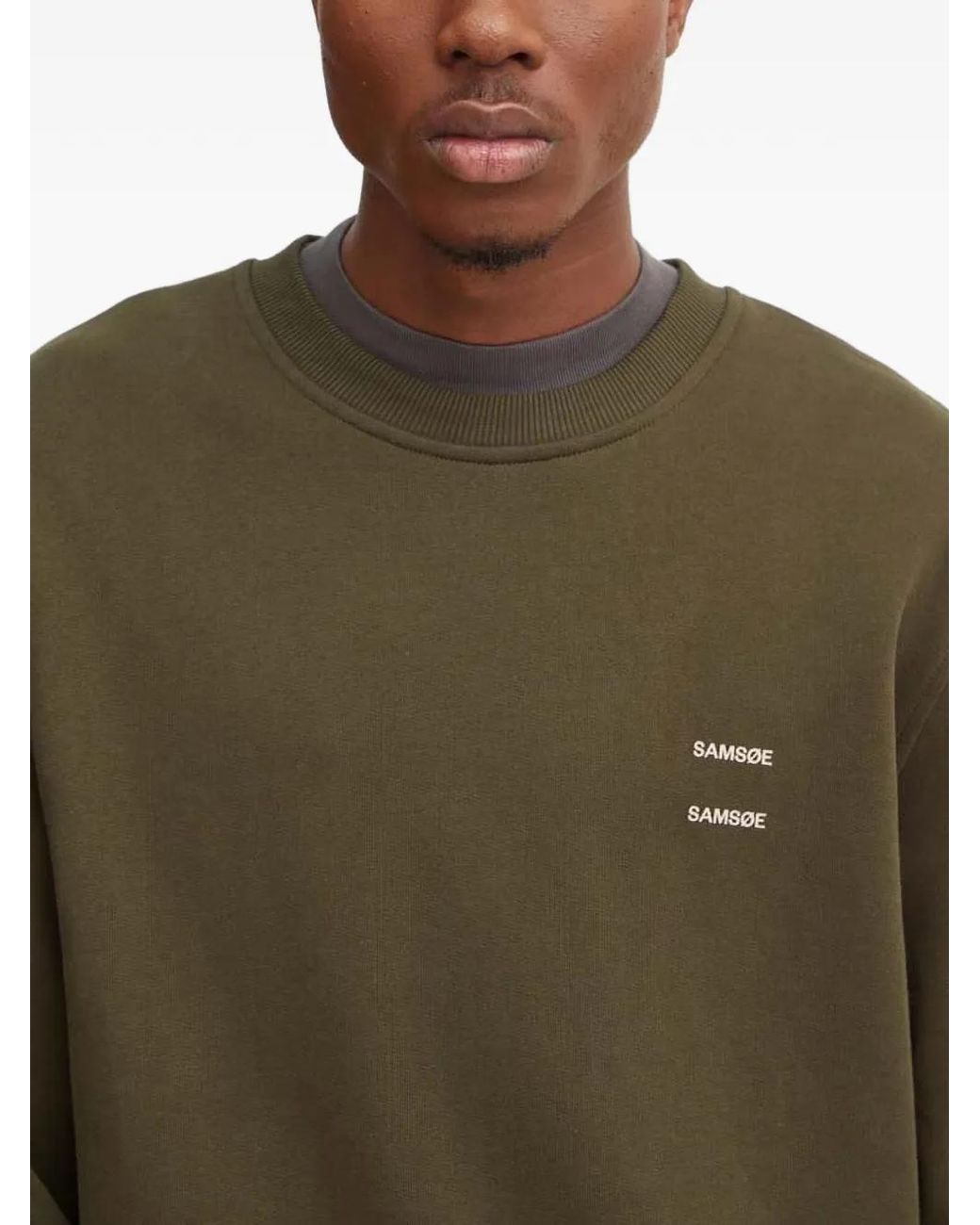 Samsøe & Samsøe Green Crew-Neck Sweatshirt for men