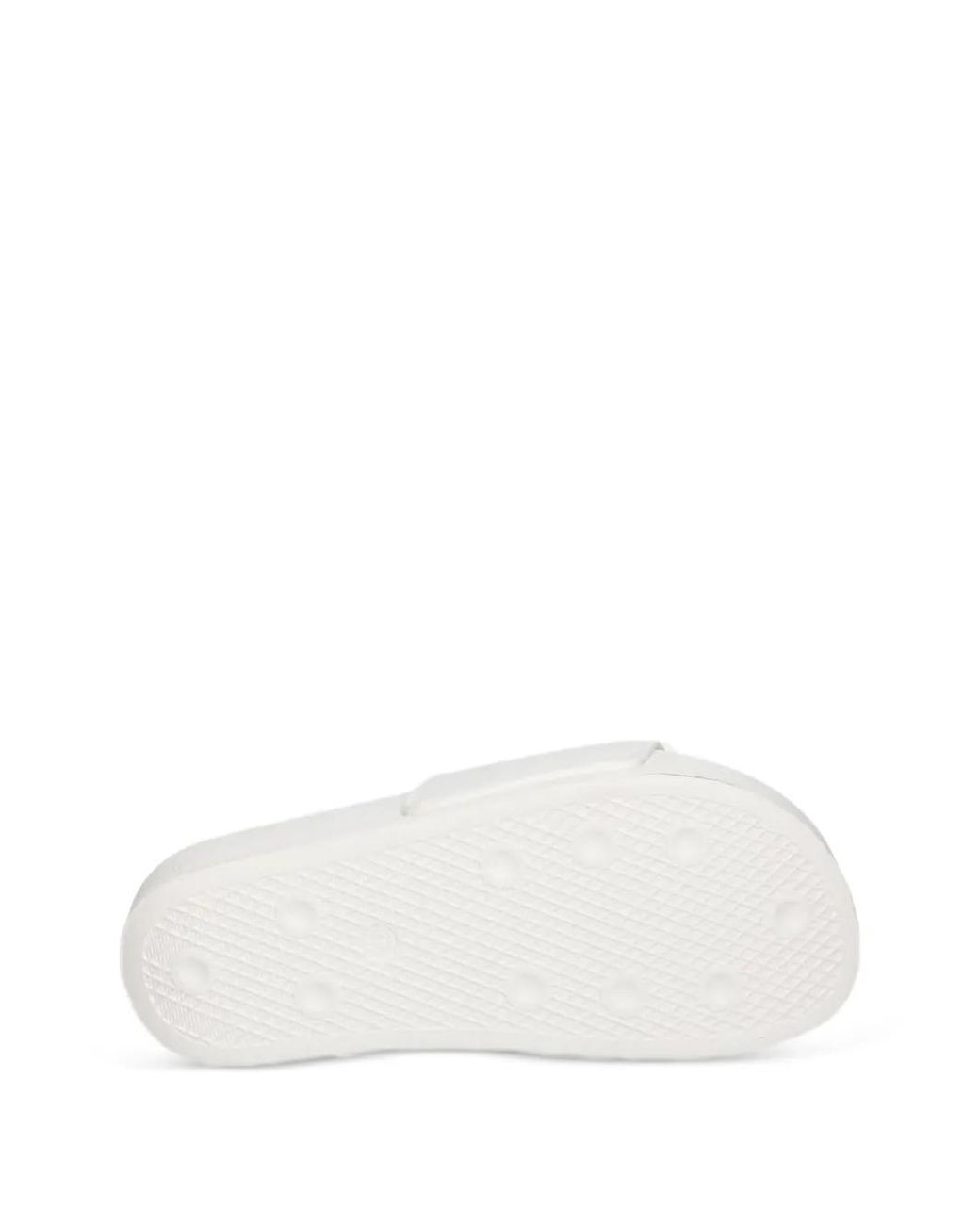 Liu Jo White Logo-Embossed Platform Slides