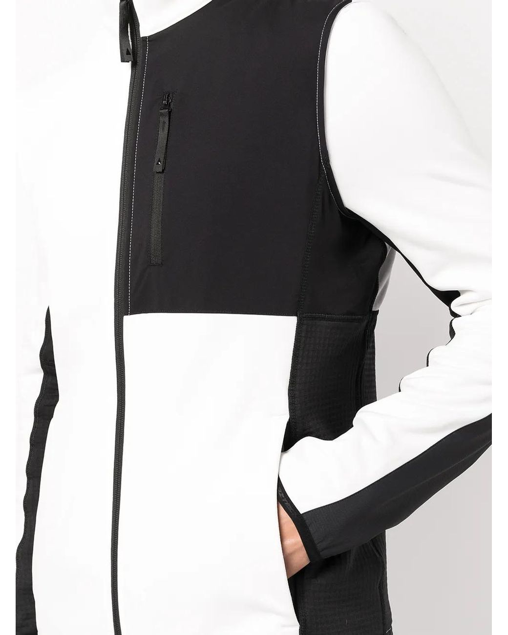 Aztech Mountain Black Colour-Block Zipped Vest for men