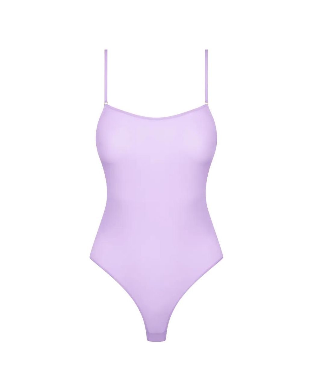 Maison Close Purple Double Sens Sheer Thong Bodysuit