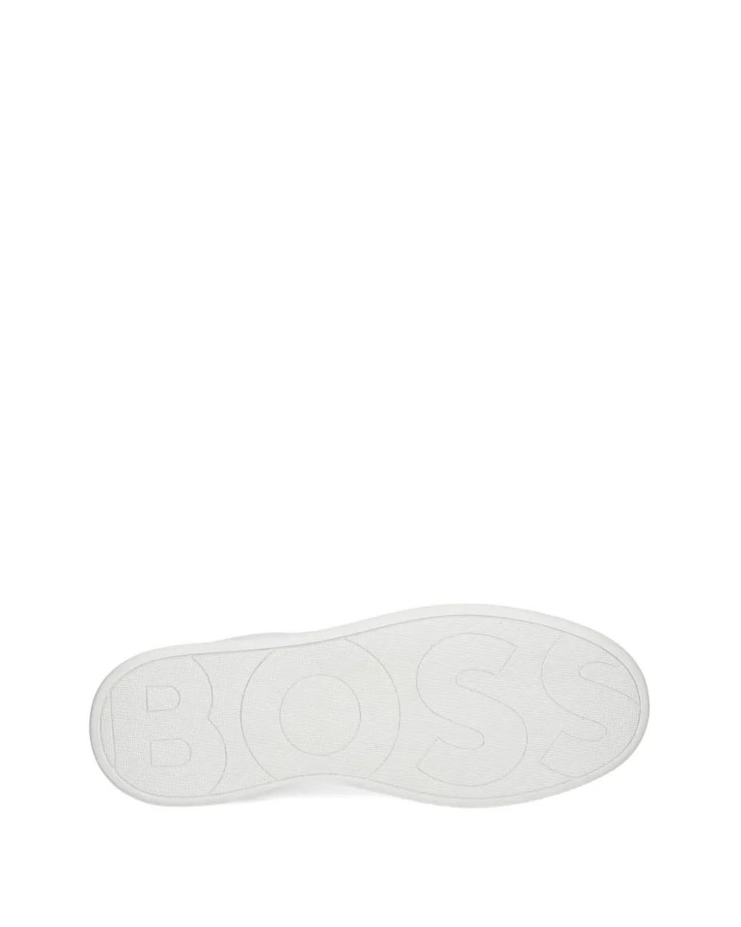 Boss White Logo-Detail Trainers for men