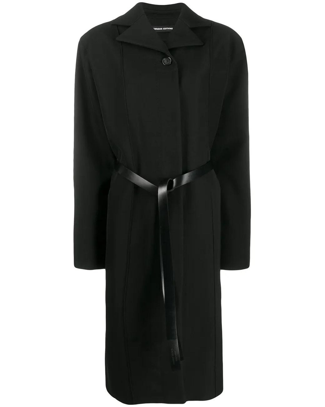 Kwaidan Editions Black Oversized Belted Coat