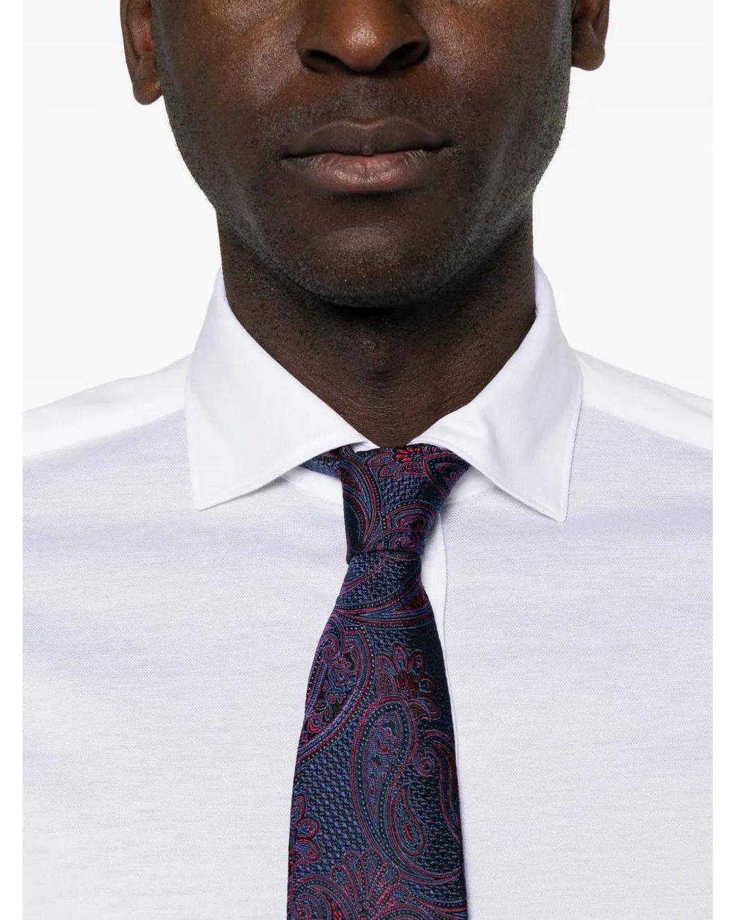 Canali White Spread-Collar Shirt for men
