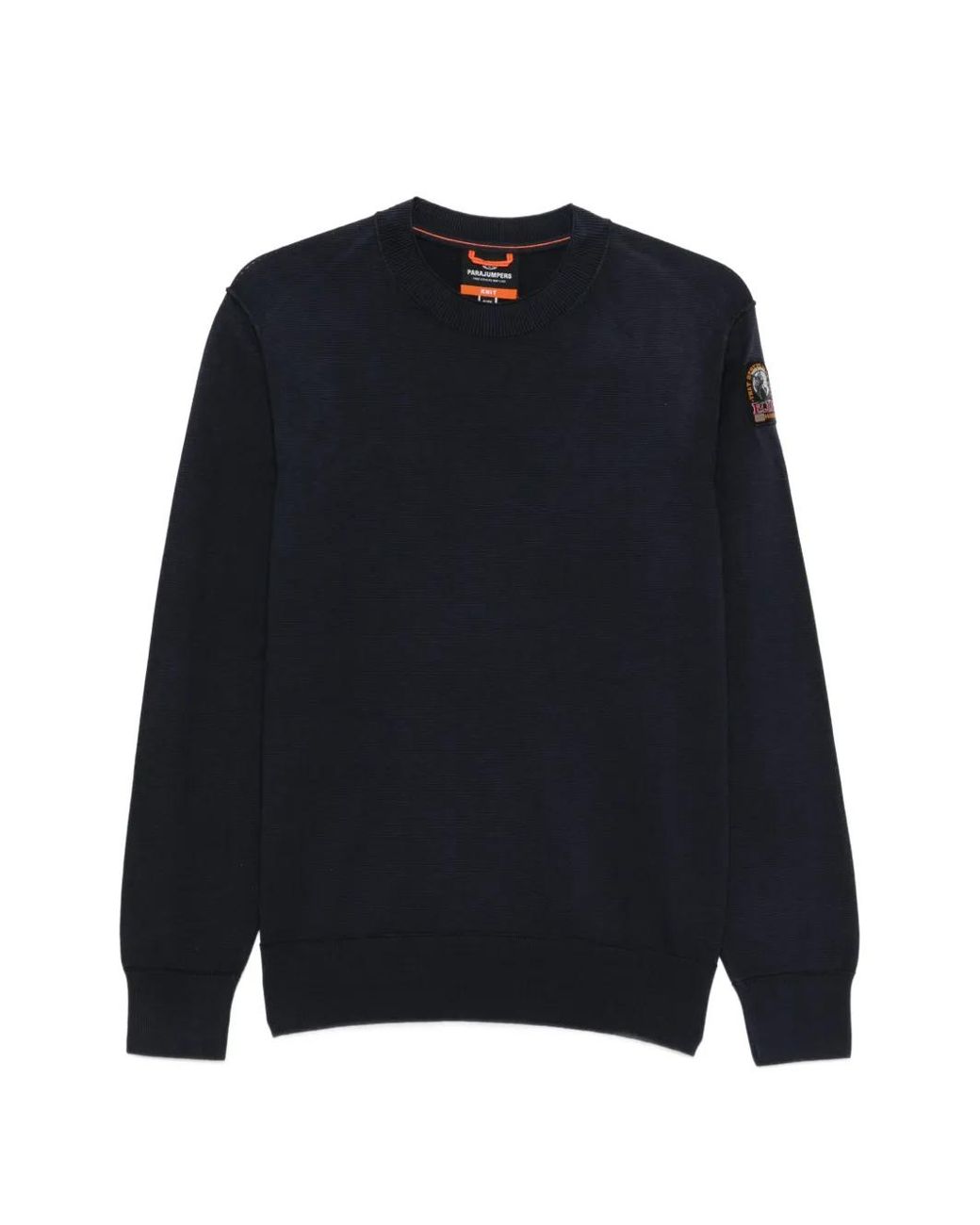 Parajumpers Blue Basic Braw Ribbed Crew-Neck Sweater for men