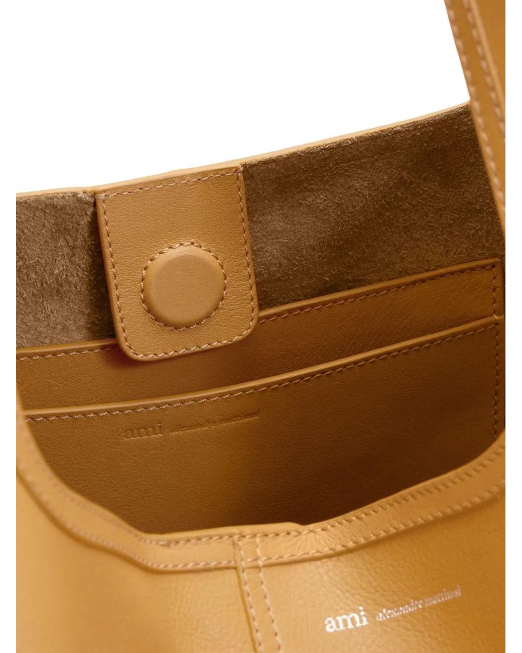 AMI Natural Supple Leather Etienne Tote Bag
