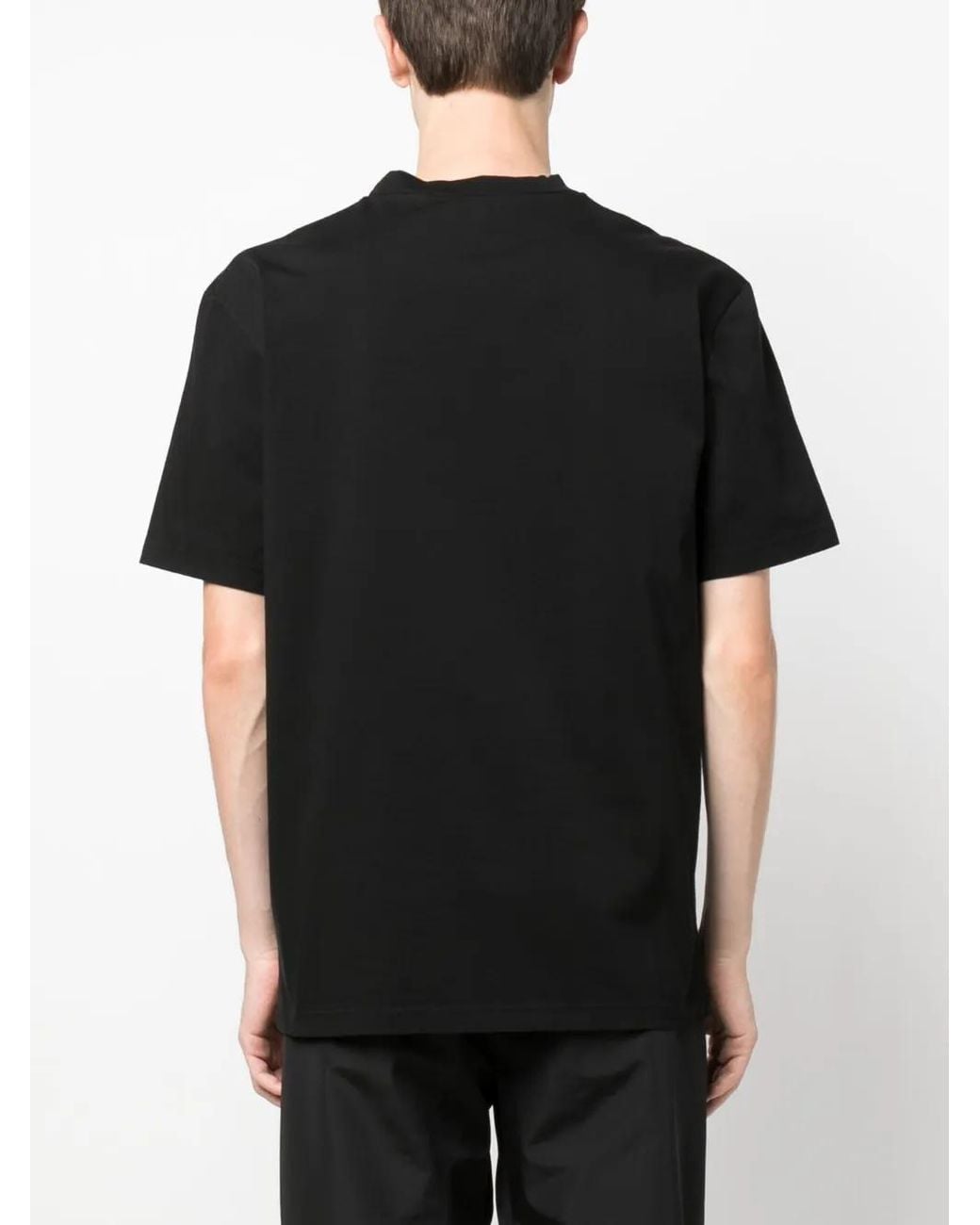 DSquared² Black Logo-Print Cotton T-Shirt for men
