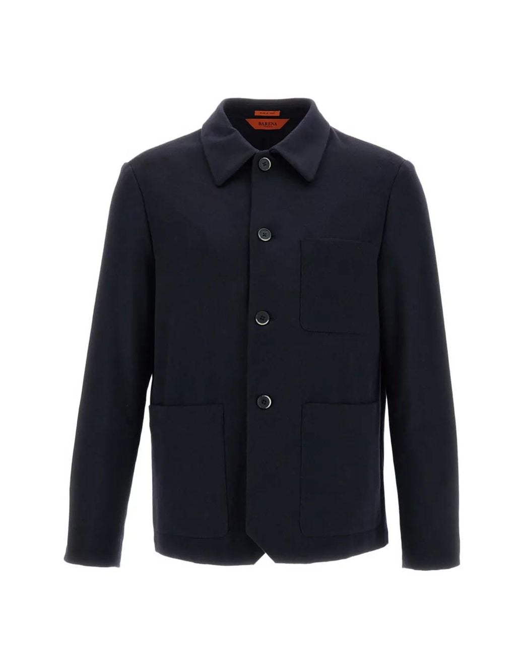 Barena Blue Patch-Pocket Shirt Jacket for men