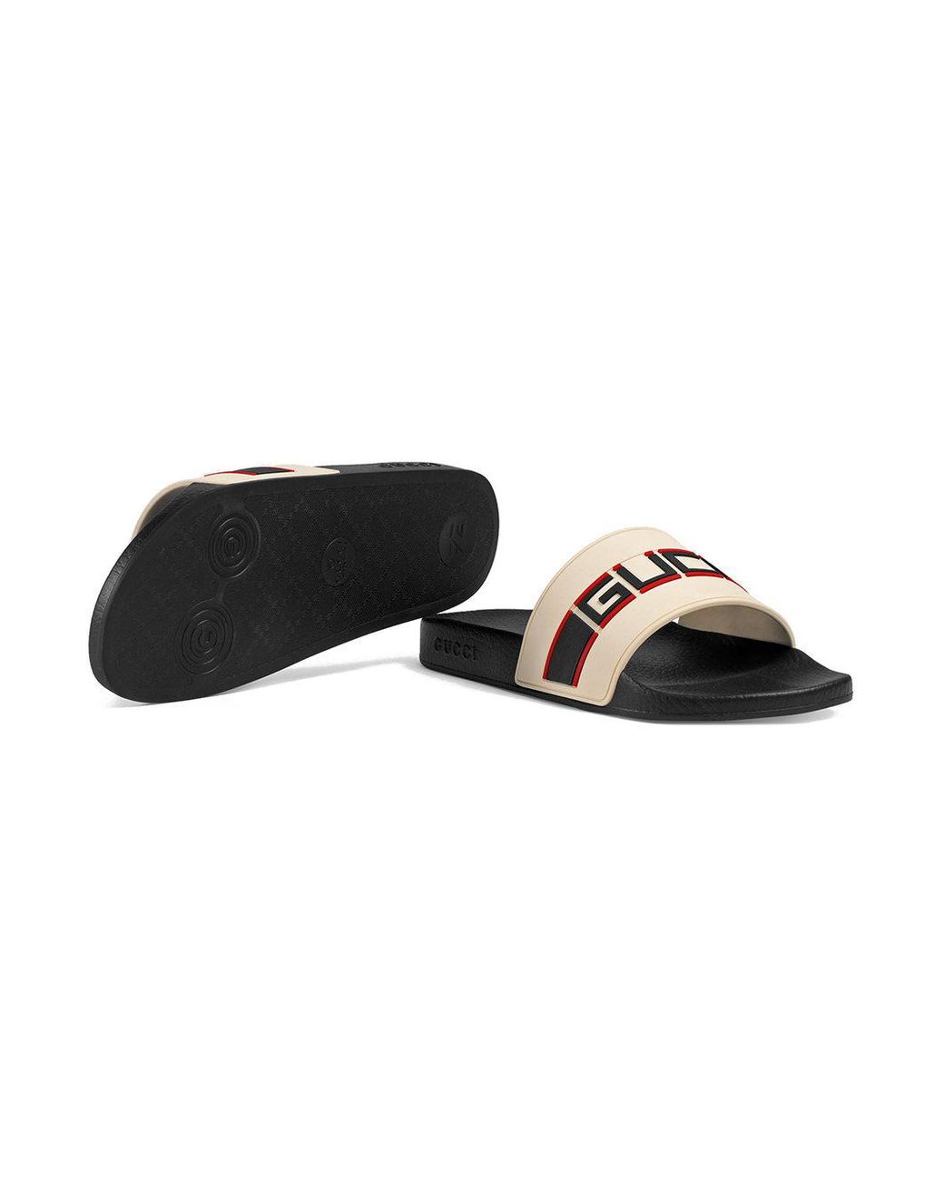 gucci stripe strap sandal