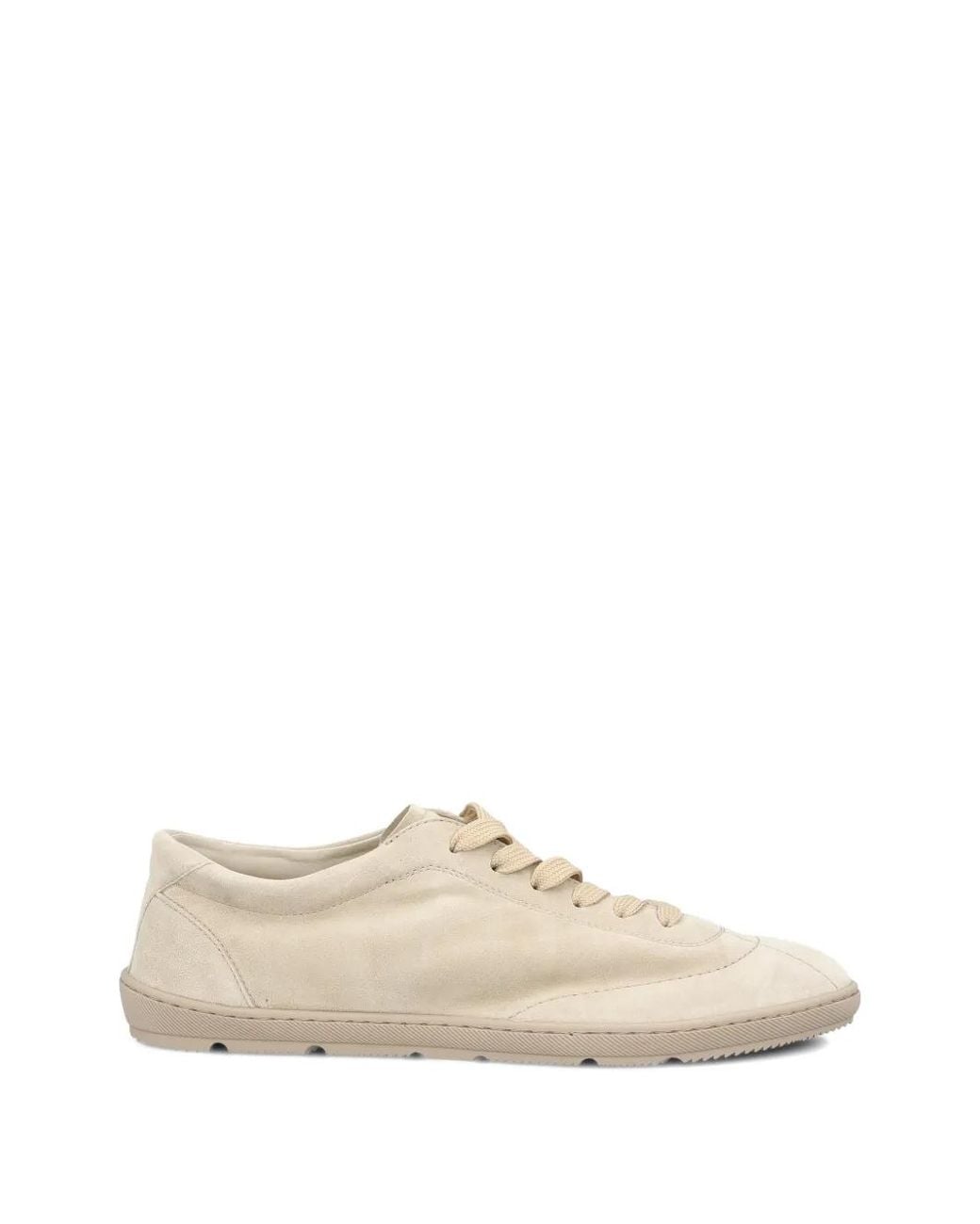 Brunello Cucinelli White Suede Sneakers for men
