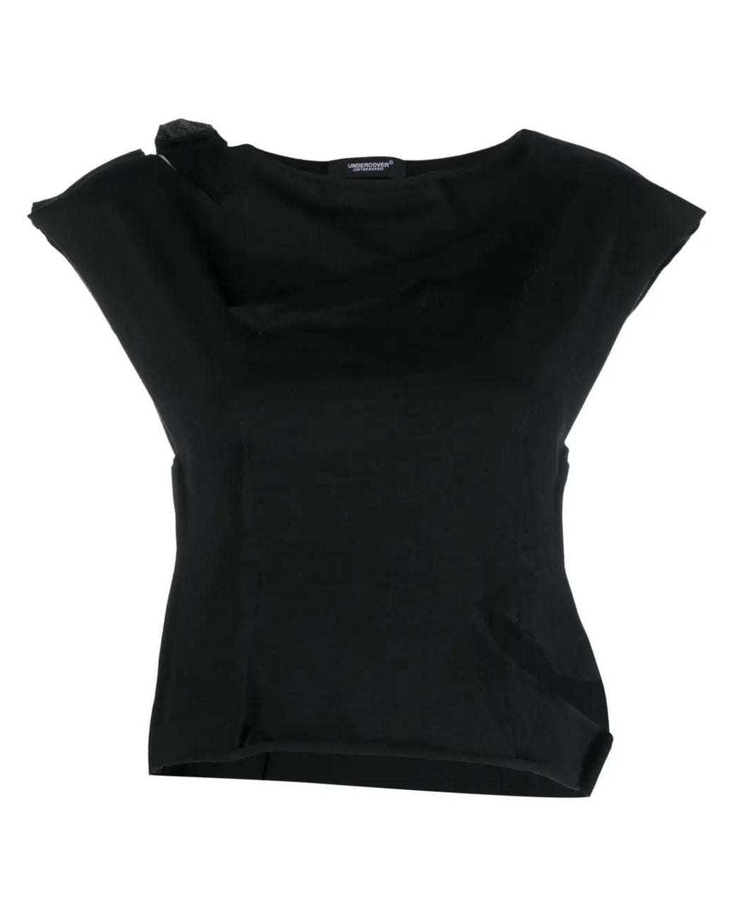 Undercover Black Cut-Out Cotton T-Shirt