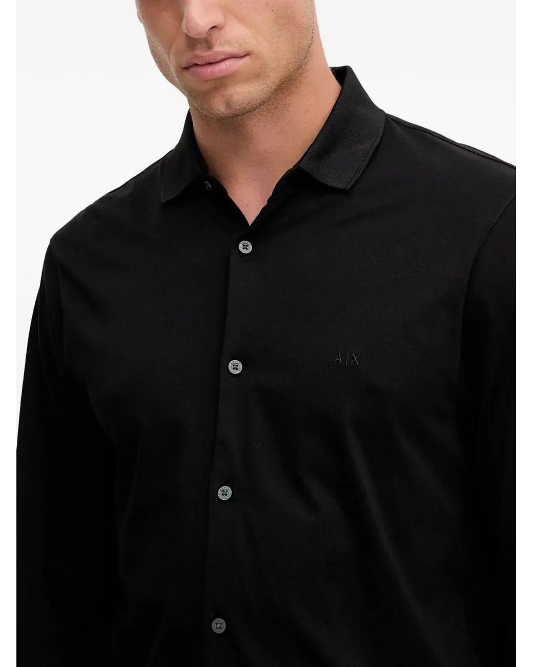 ARMANI EXCHANGE Black Buttoned Shirt for men