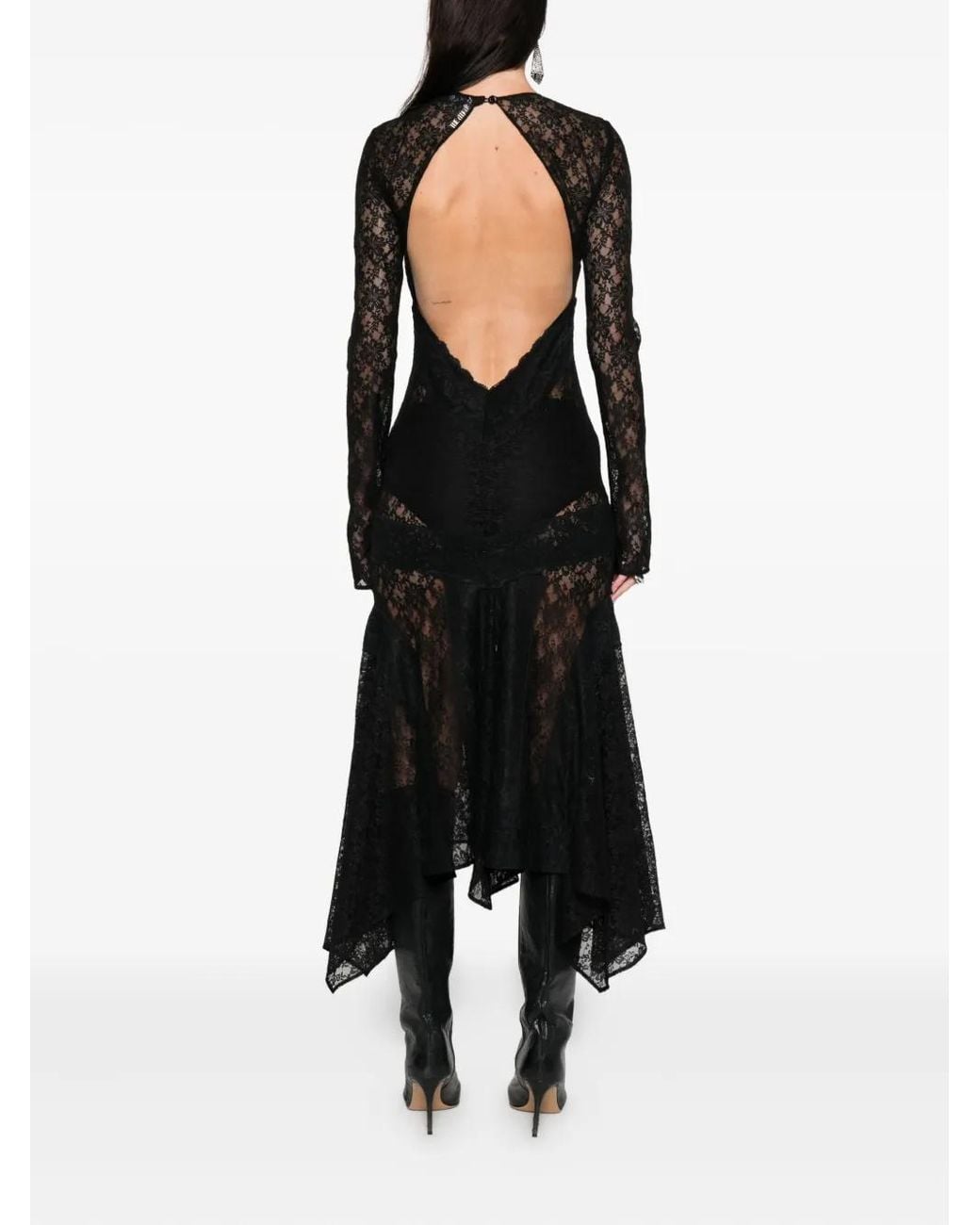 The Attico Black Lace Dress
