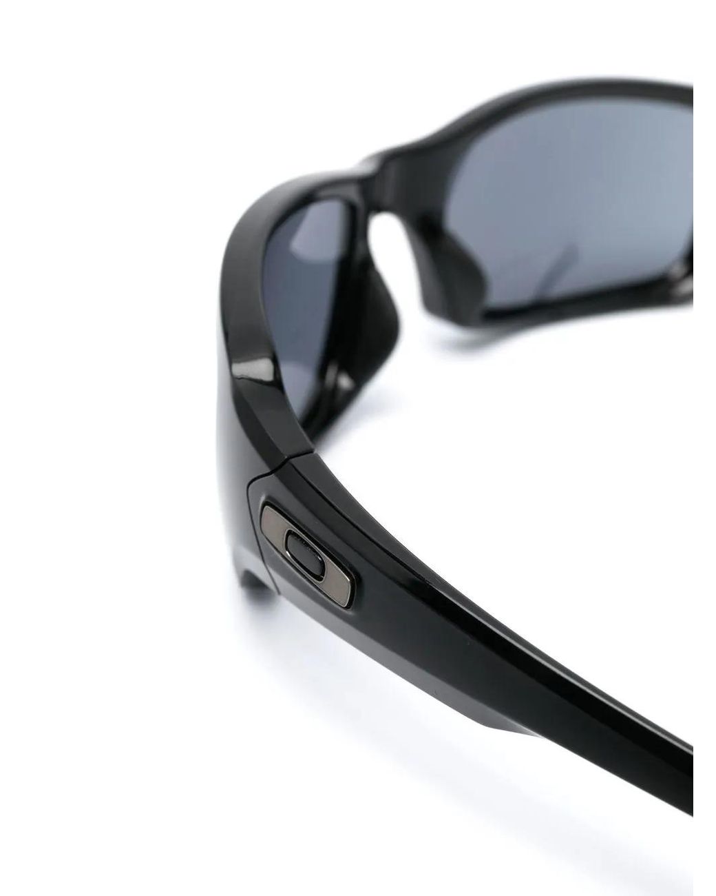 Oakley Black Square-Frame Curved Sunglasses