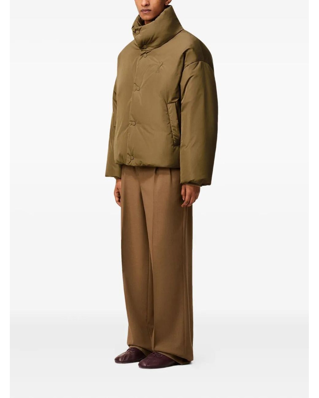AMI Natural Taffetas Ami De Coeur Down Jacket for men