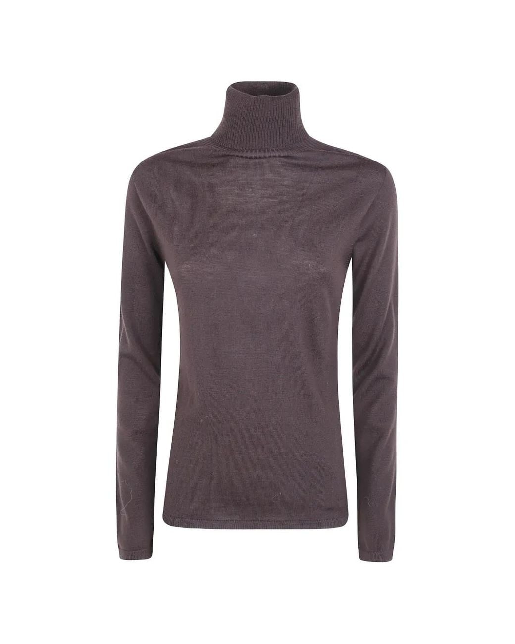 D.exterior Purple Roll-Neck Wool Knit