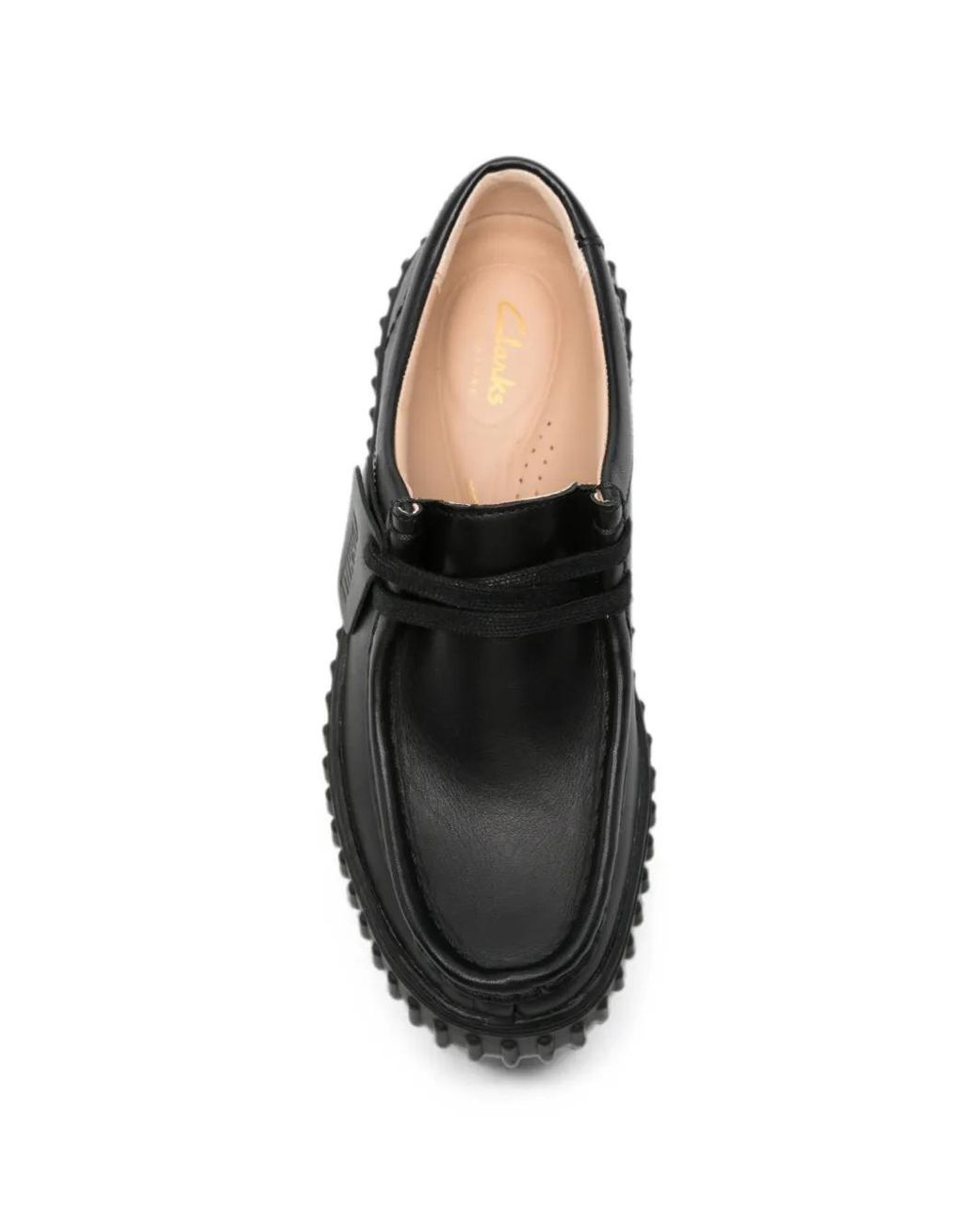 Clarks Black Torhill Bee Leather Derby Shoes