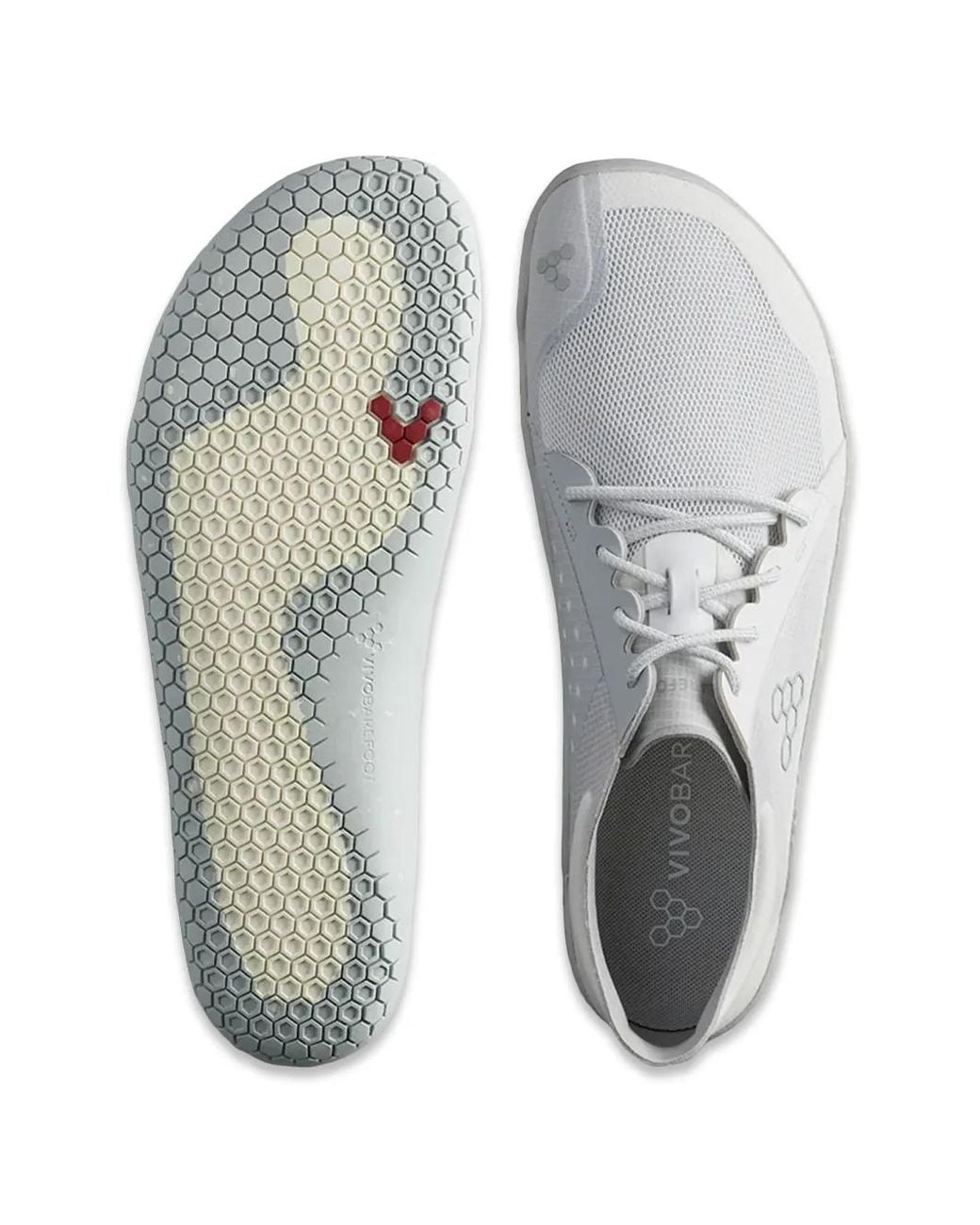 Vivobarefoot White Primus Lite Iv Mesh Panelled Sneakers