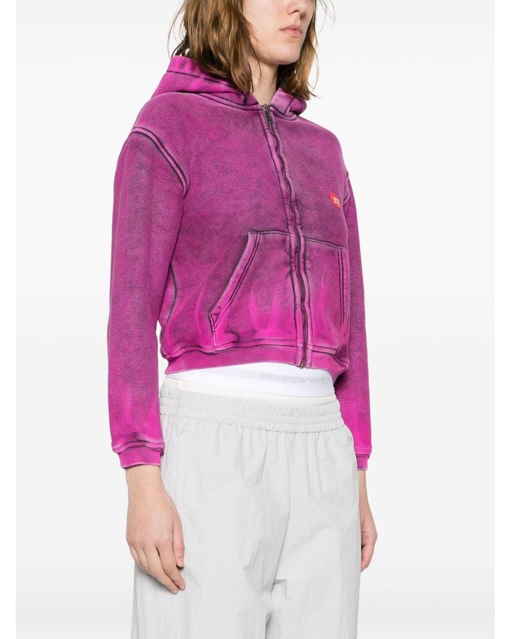 Alexander Wang ロゴパーカー ピンク XS Alexander Wang Hoodie With Logo, in Pink | Lyst