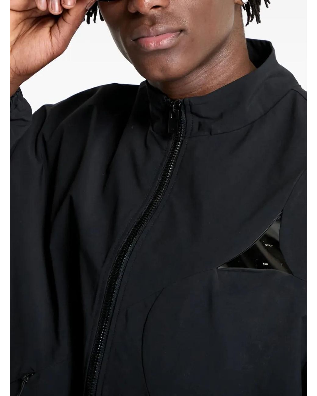 HELIOT EMIL Jack Met Ritssluiting in het Black voor heren