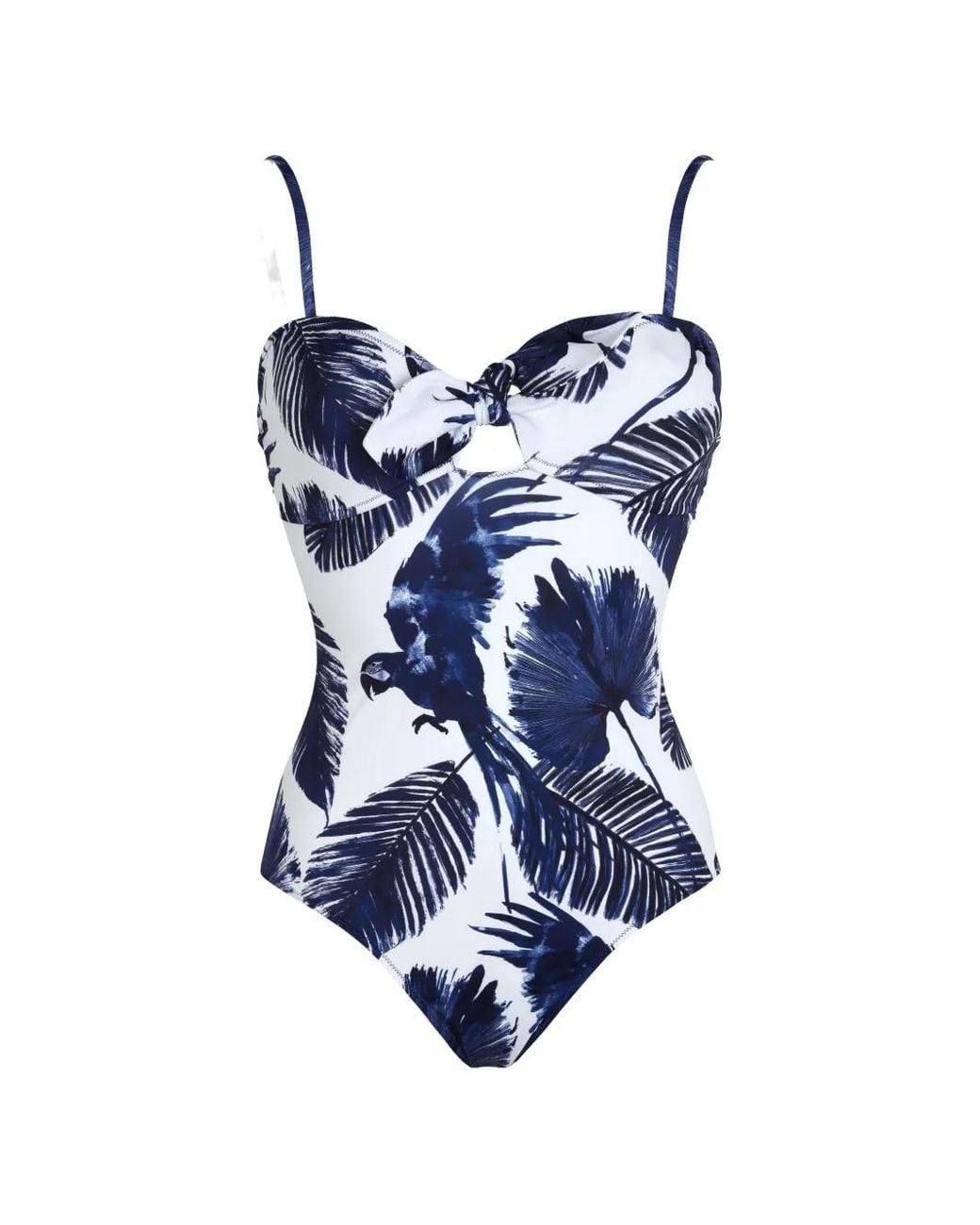 Vilebrequin Blue Papagaio Knot-Detail Swimsuit