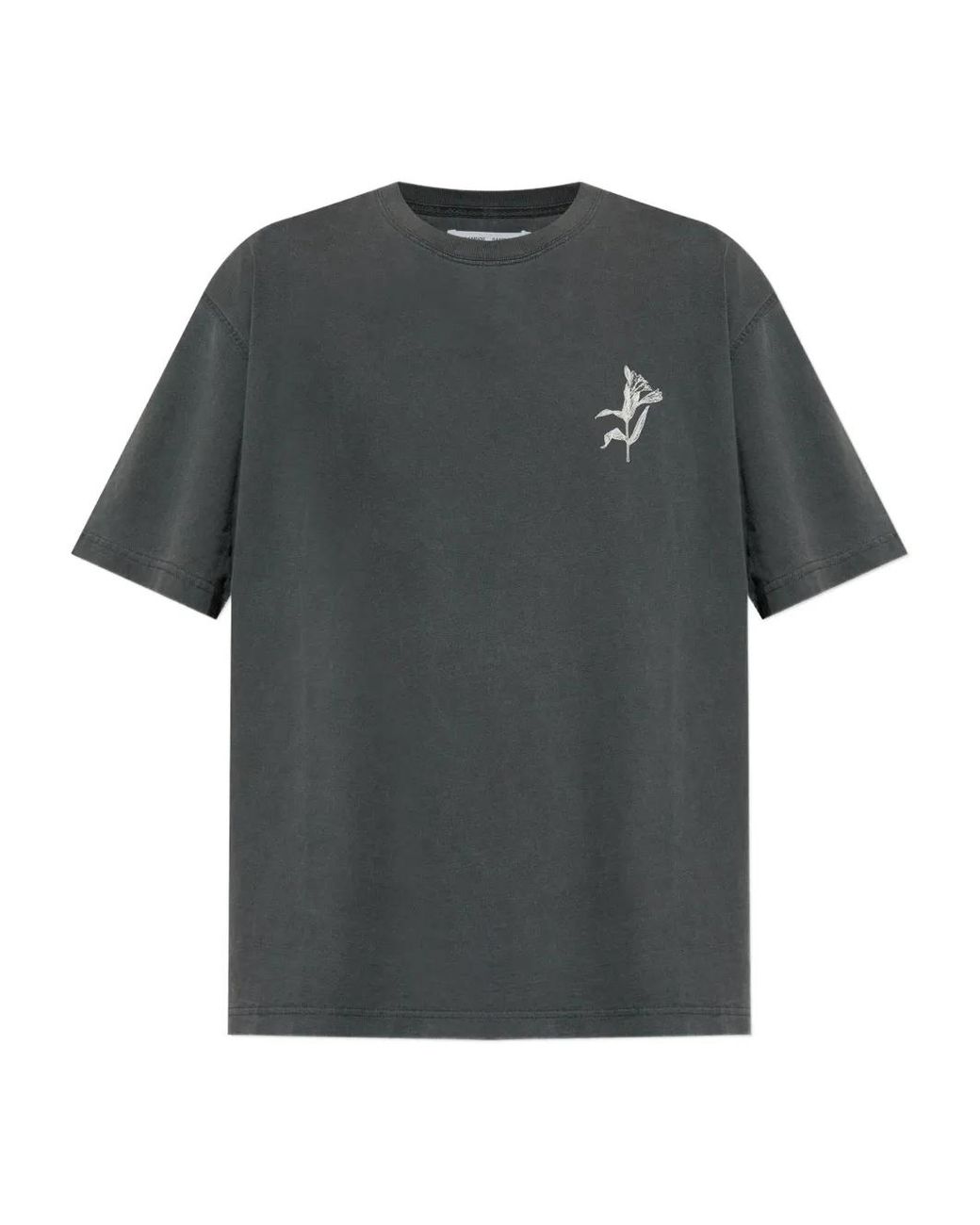 Samsøe & Samsøe Gray Organic Cotton T-Shirt for men