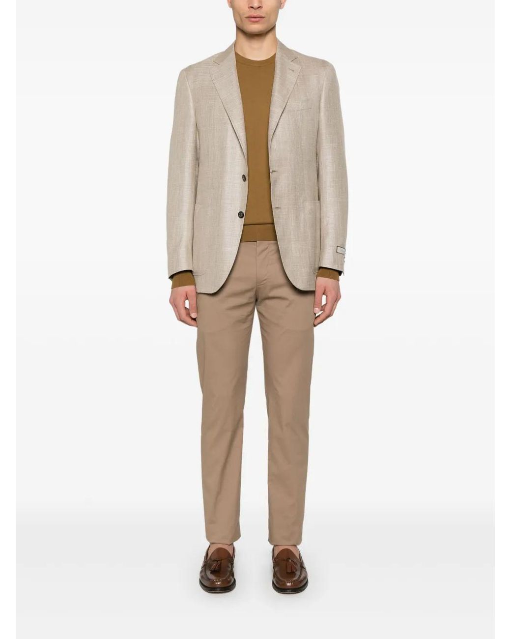 Canali Natural Single-Breasted Blazer for men