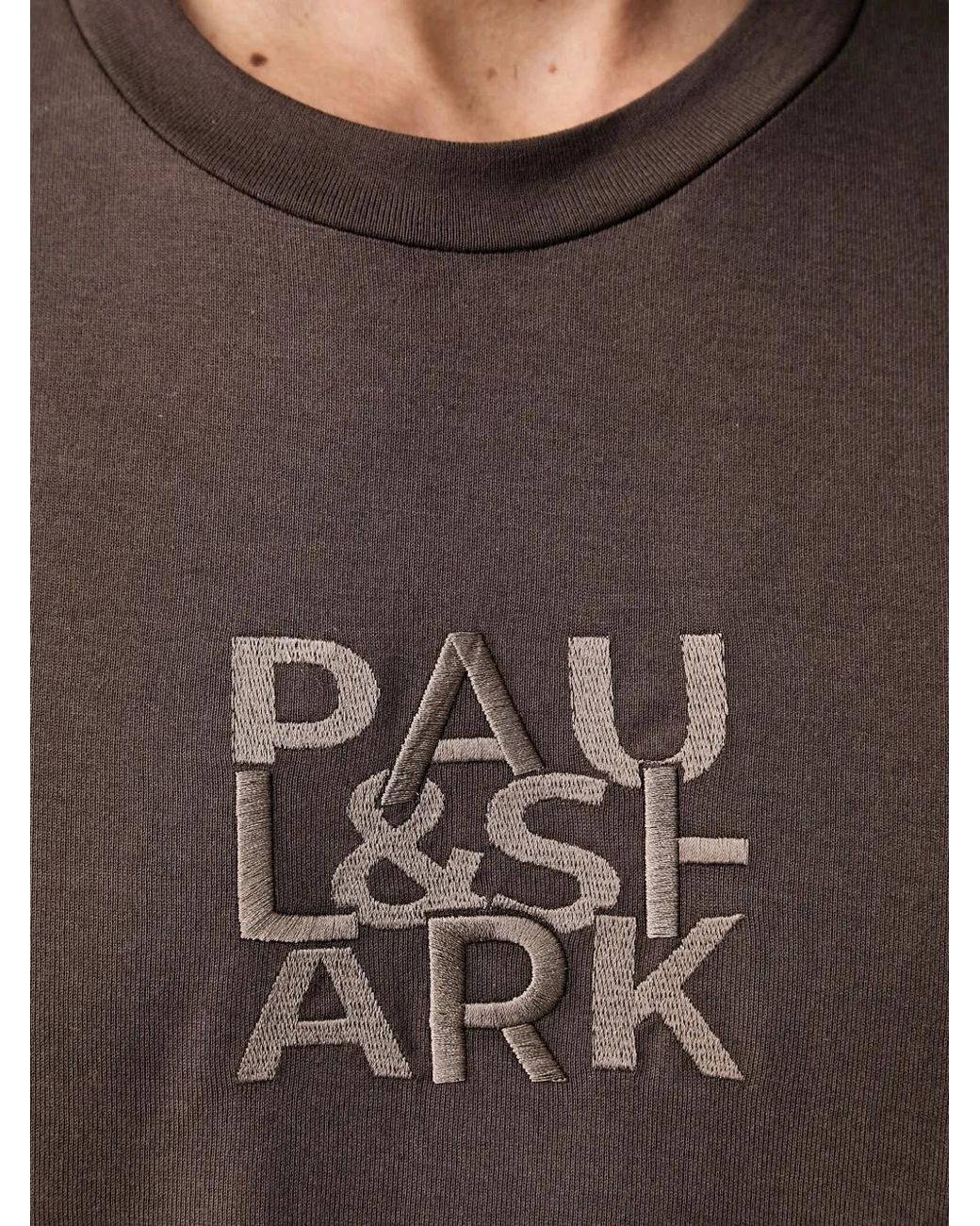 Paul & Shark Black Logo-Embroidered T-Shirt for men