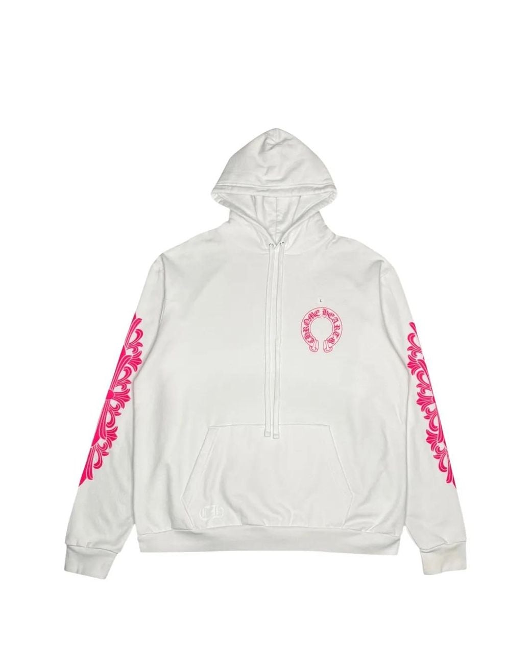 Chrome Hearts White Horseshoe Floral Hoodie for men