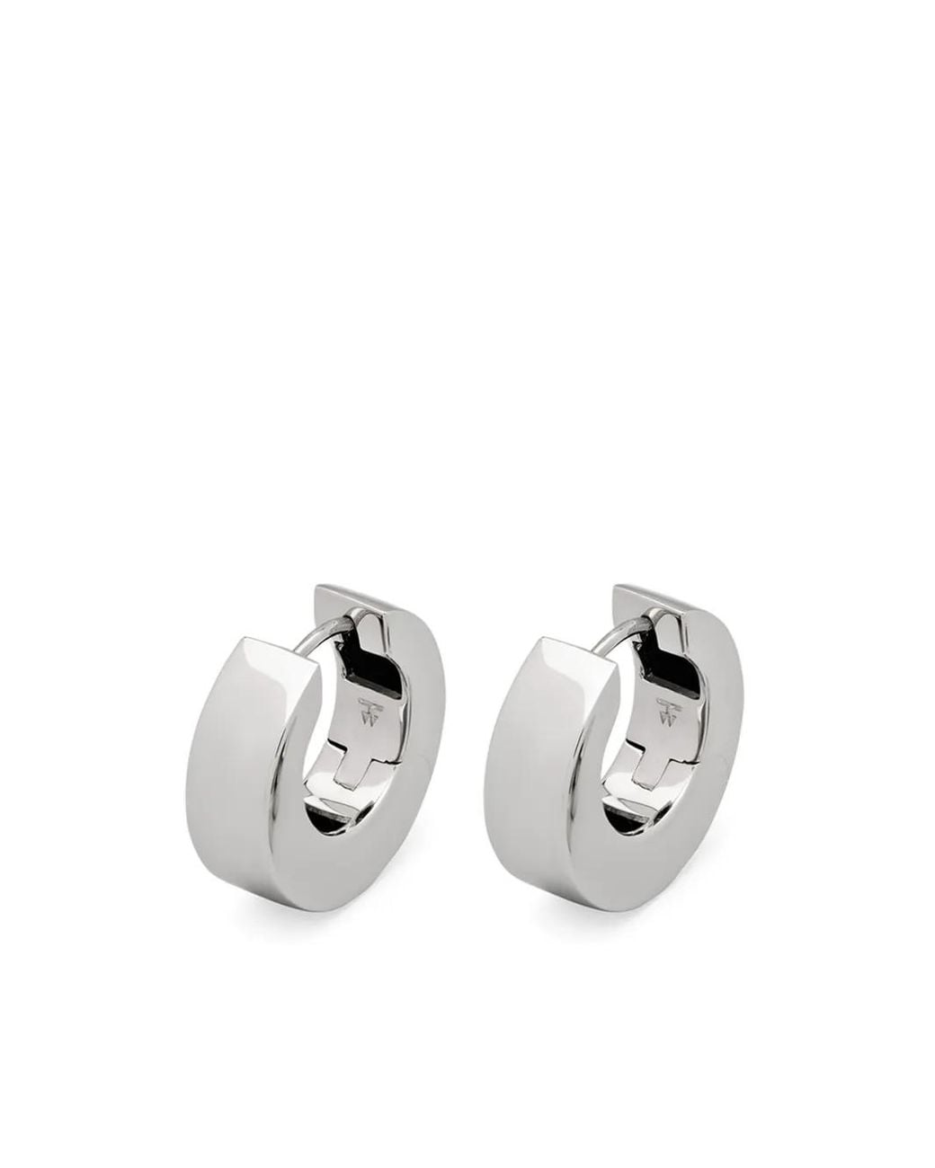 Tom Wood White Small Arch Hoop Earrings