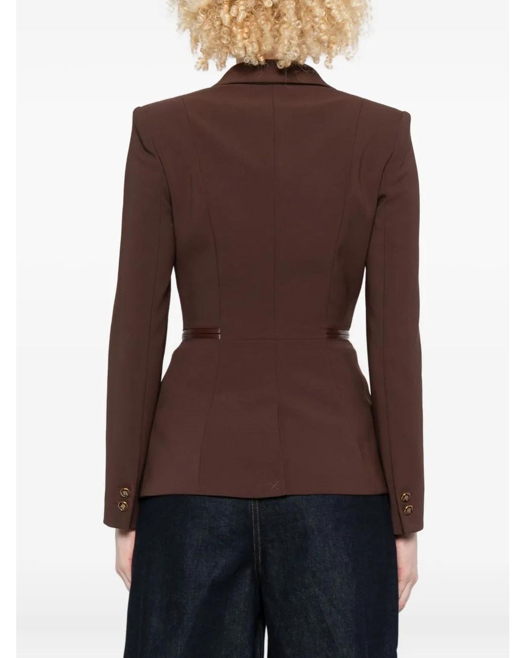 ダークブラウン ダブルブレスト Elisabetta Franchi Elisabetta