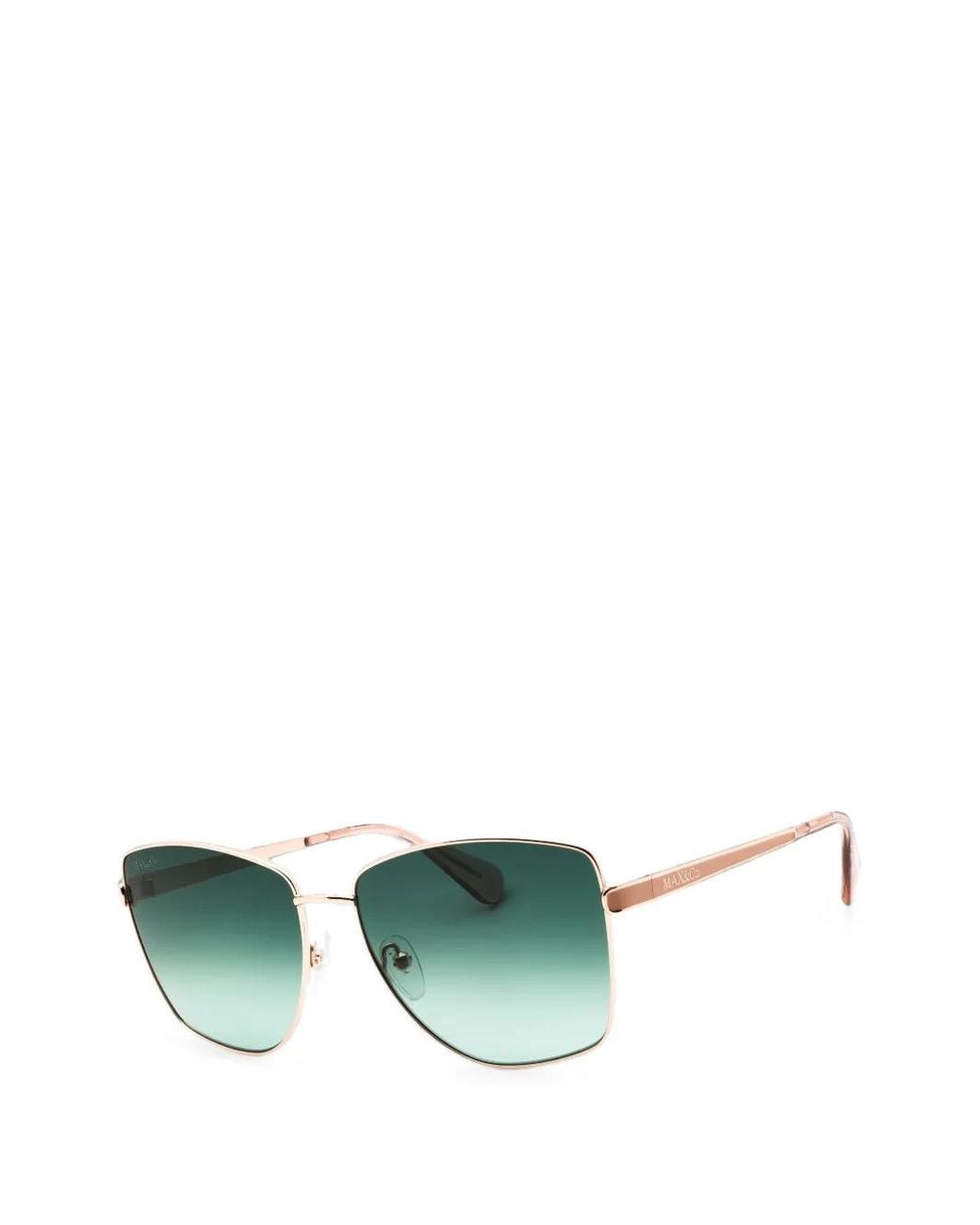 MAX&Co. Green Lunettes De Soleil À Monture Oversize