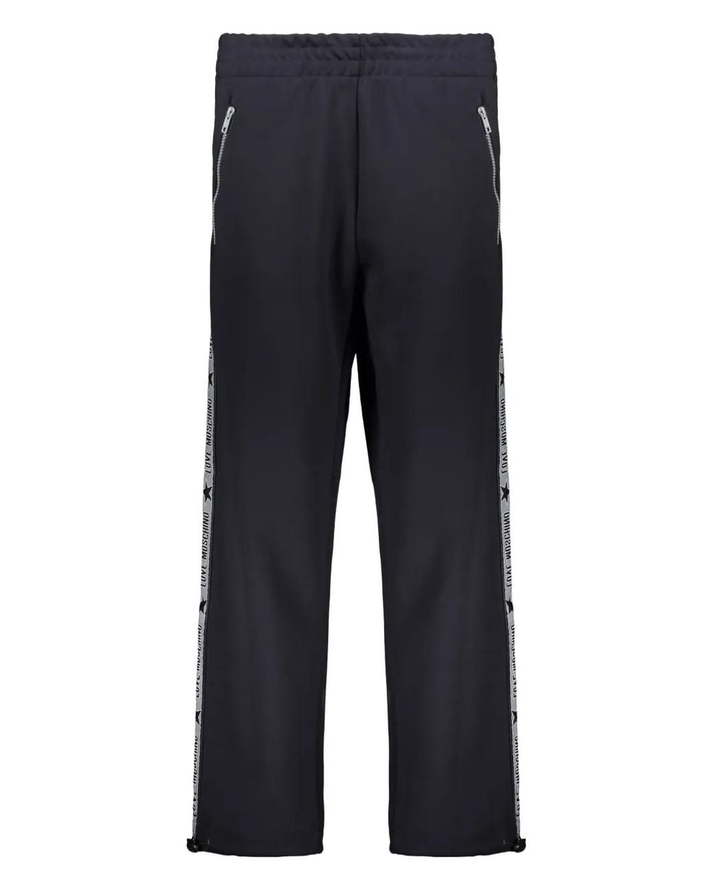 Love Moschino Blue Side-Stripe Trousers