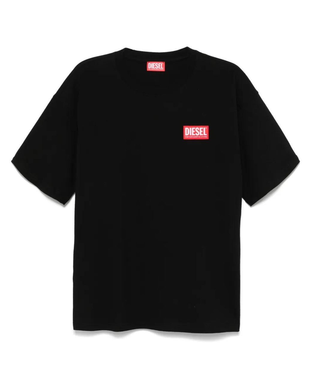 DIESEL Black Pure Cotton T-Shirts And Polos for men
