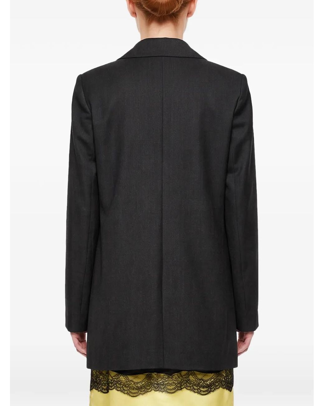 Antonelli Black Single-Breasted Notched-Lapels Jacket