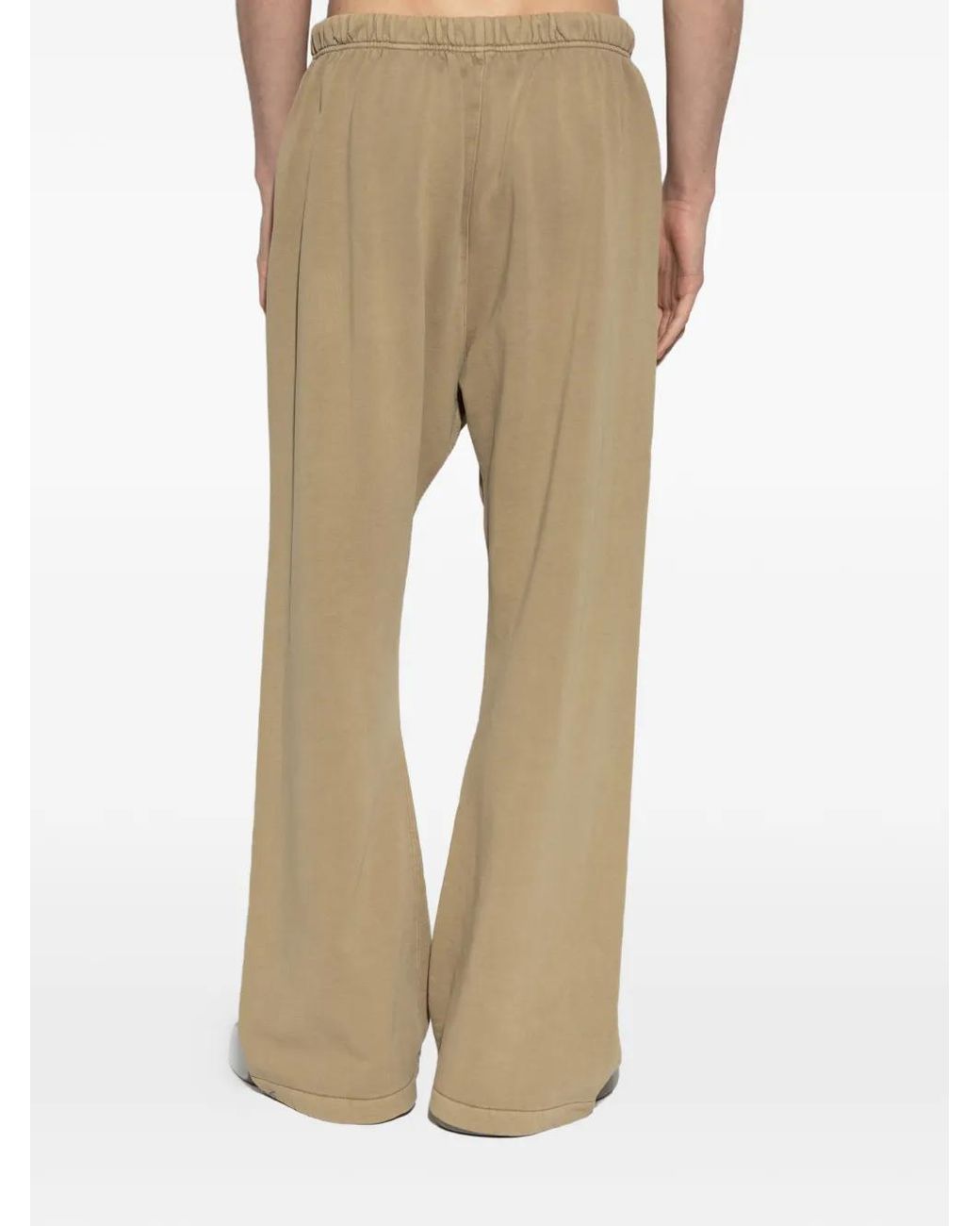 Fear Of God Natural Flare Logo-Patch Drawstring Track Pants for men
